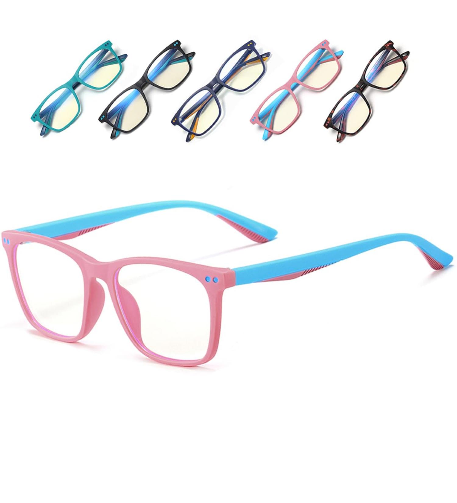 Musivon Children's Anti Blue Light Glasses | Stylish Computer Glasses for Kids 4-14 | Pink & Blue Options - Buy Online on GoSupps.com