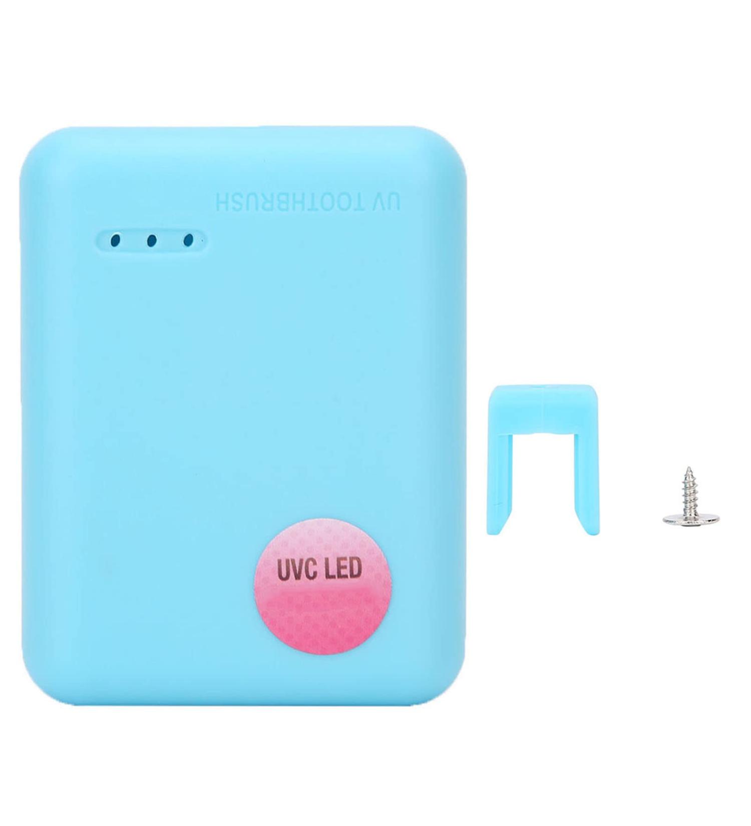 UV Toothbrush Sanitizer & Toothpaste Dispenser | Blue Holder & Drying Rack - Buy Online on GoSupps.com