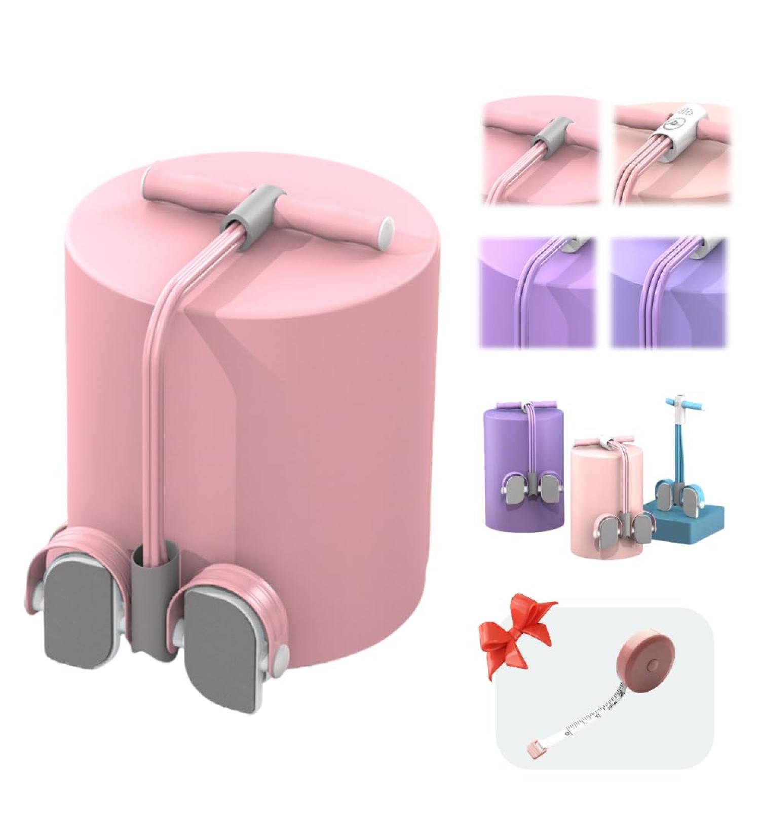 Buy Multifunctional Pedal Puller Resistance Rope | Foot Pedal Resistance Band for Yoga & Fitness - 6-Tube Basic Pink - Buy Online on GoSupps.com