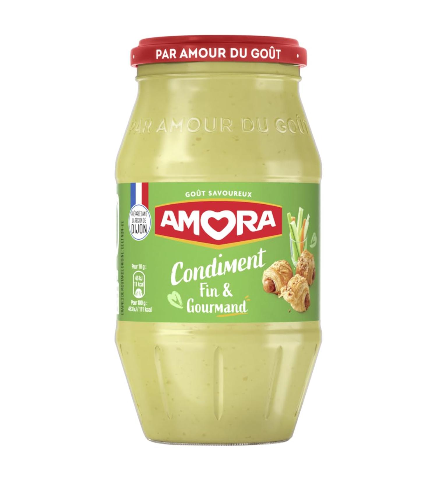 AMORA - Mustard Condiment - Fine Gourmet and Rich in Taste - 430g Jar - Buy Online on GoSupps.com