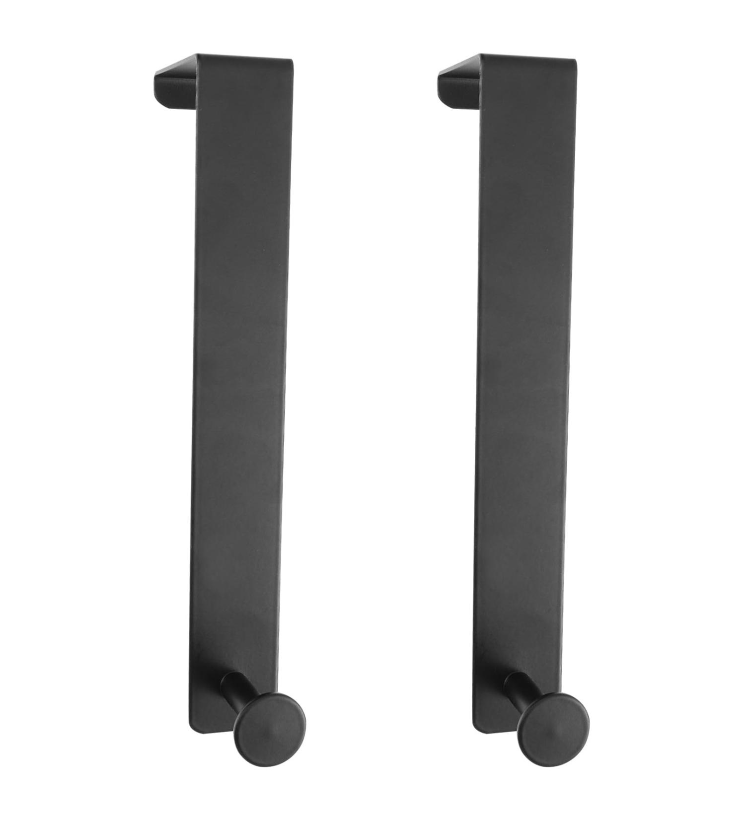Gadpiparty 2pcs Door Hook Coat Hangers Over The Door Mirror Hooks Coat Hat Hanger Stainless Steel Coat Hook 21x4.5cm Black - Buy Online on GoSupps.com