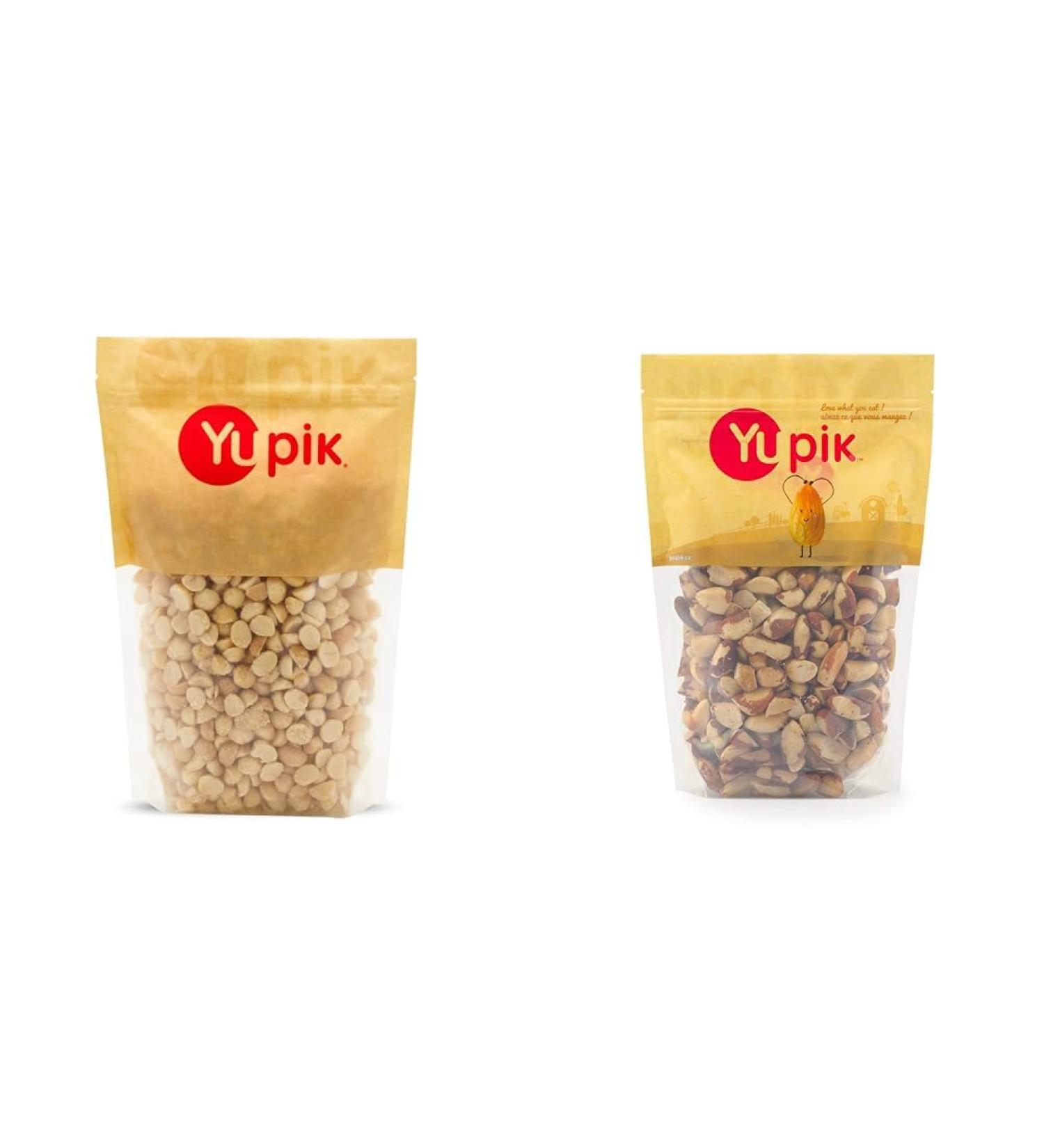Yupik Macadamia Nuts Large Pieces 1 kg Gluten-Free Kosher Raw Shelled Unsalted Healthy Snacks Creamy Taste & Brazil Nuts Broken 1 Kg - Buy Online on GoSupps.com