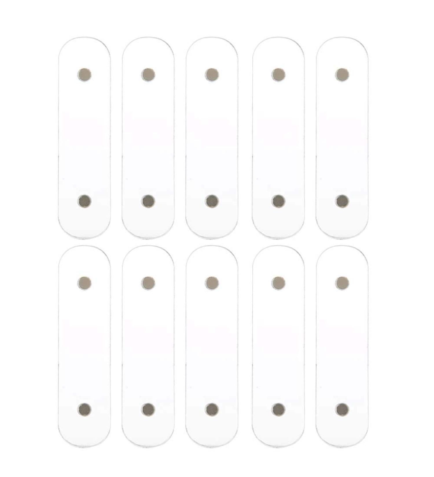10PCs Transparent Nail Art Tips Display Stand | Double-Sided Adhesive Tape | Acrylic Strip Display for Home & Salon Use | DIY Nail Accessories - Buy Online on GoSupps.com