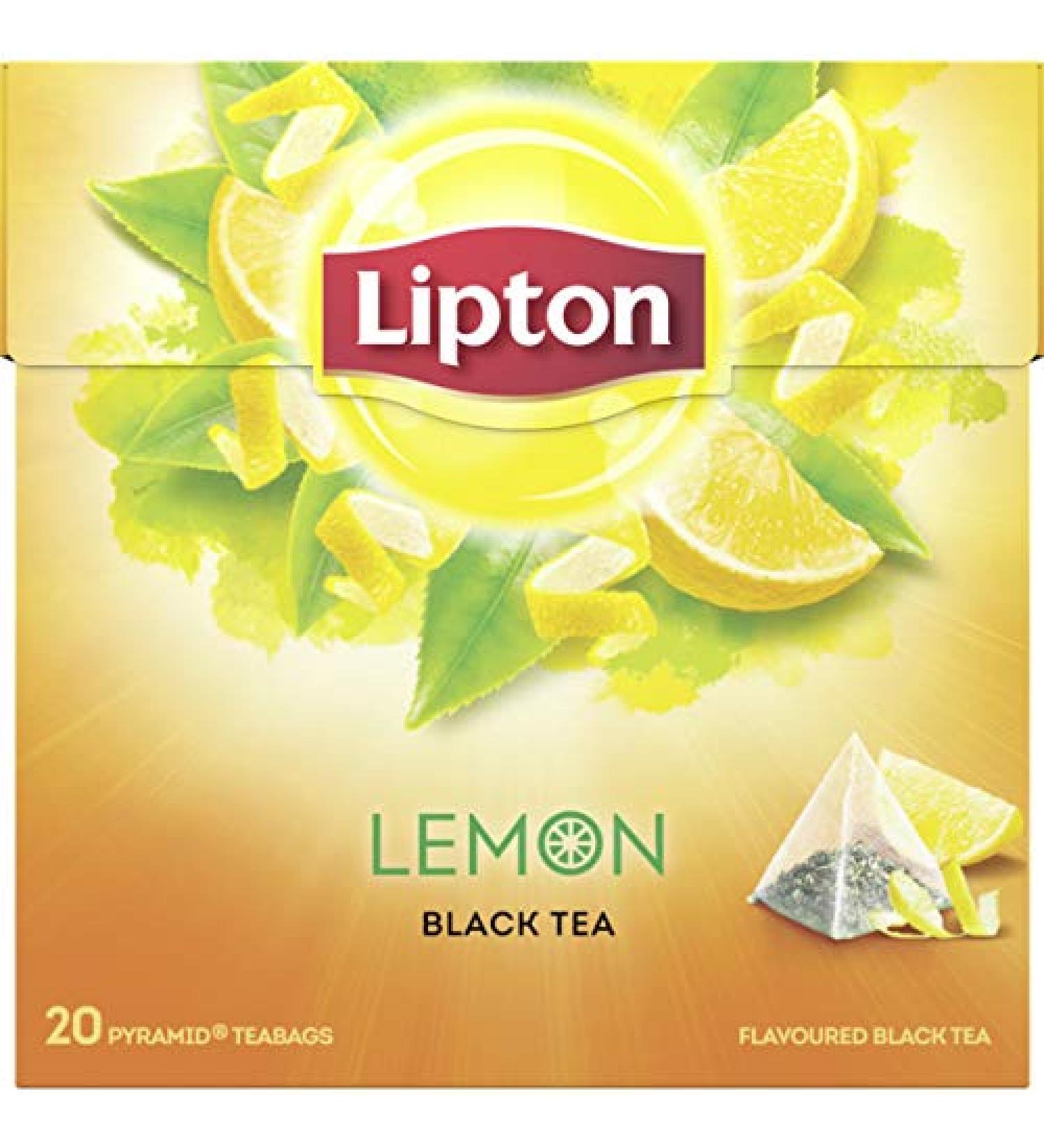 Lipton Lipton Black Tea - Lemon - Premium Pyramids Tea Bags (12 x 20 Count Box)