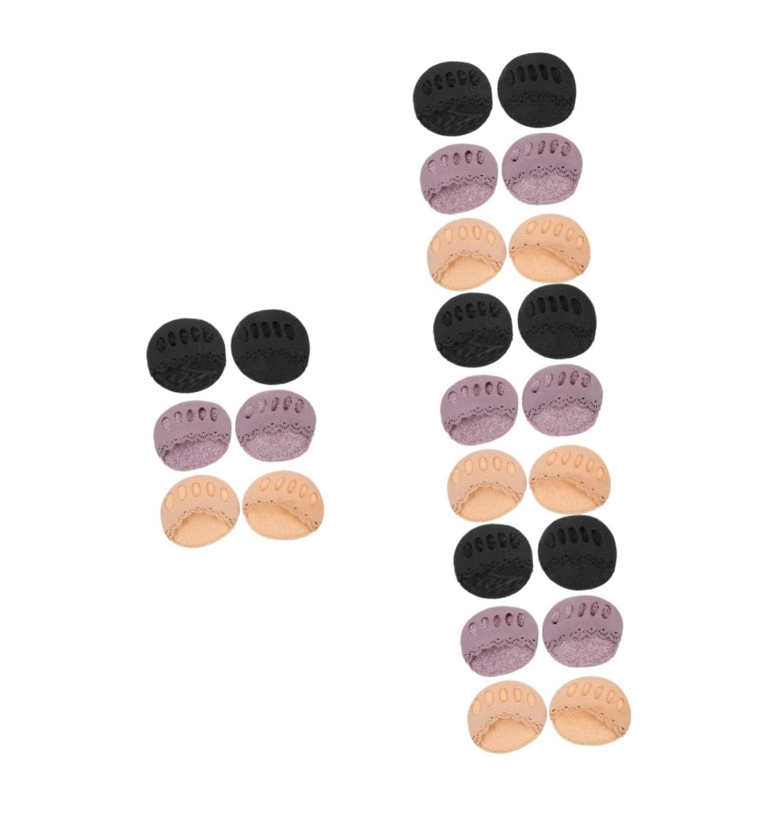 FOMIYES 12 Pairs Lace Five Toe Socks Foot Pads for Heels Socks for High Heels Toe Spacer Socks Toe Separator Socks Foot Liner Covers Forefoot Cushion Inserts Invisible Nylon Gasket Miss - Buy Online on GoSupps.com