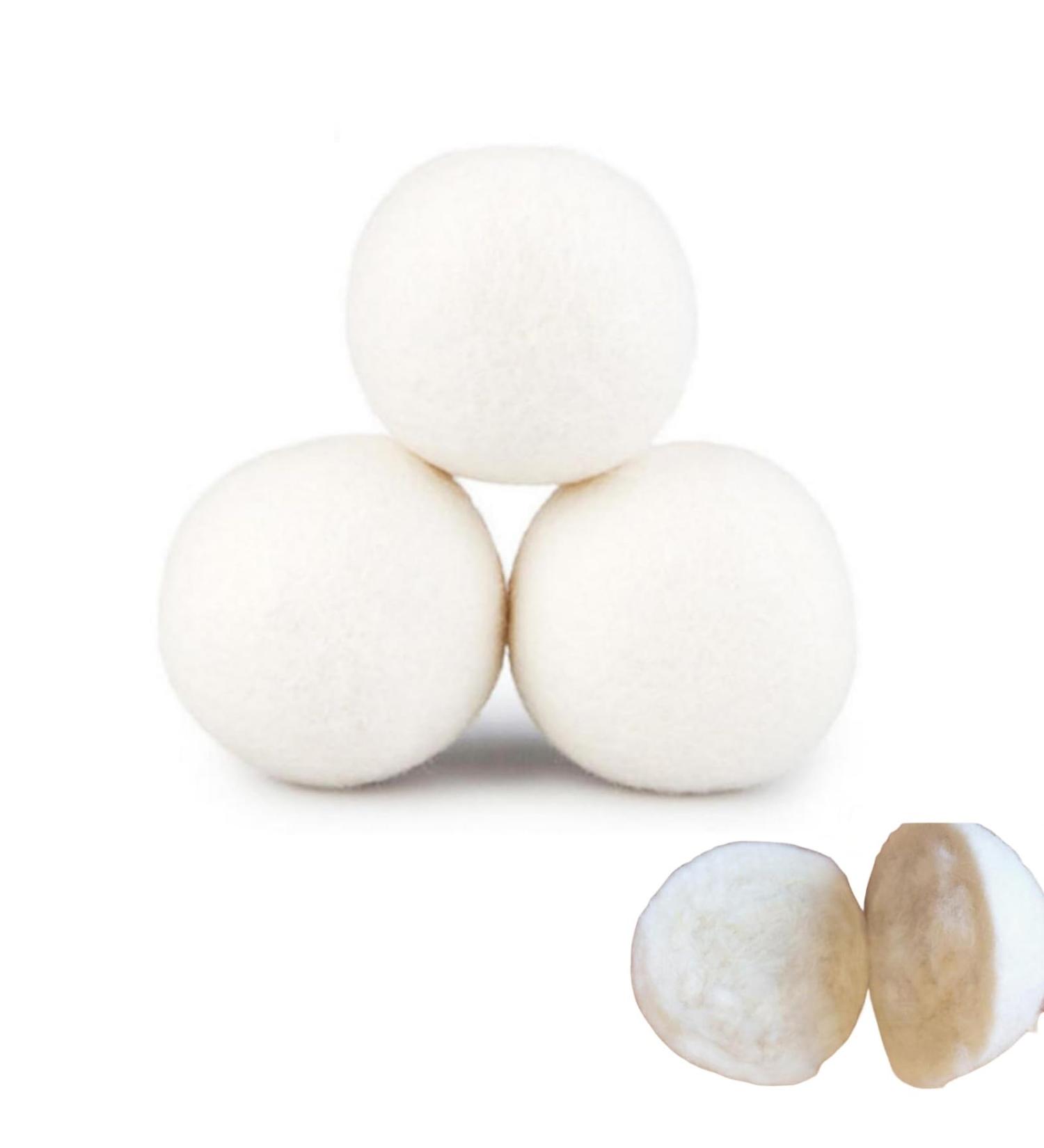 yruphome Wool Dryer Balls Tumble Dryer Balls - 4pcs Handmade Reusable Organic Wool Laundry Balls for Fabric Softening Reduce Drying Time Noise Static-Cling & Wrinkles with No Bad Odor (6cm:4pcs) - Buy Online on GoSupps.com