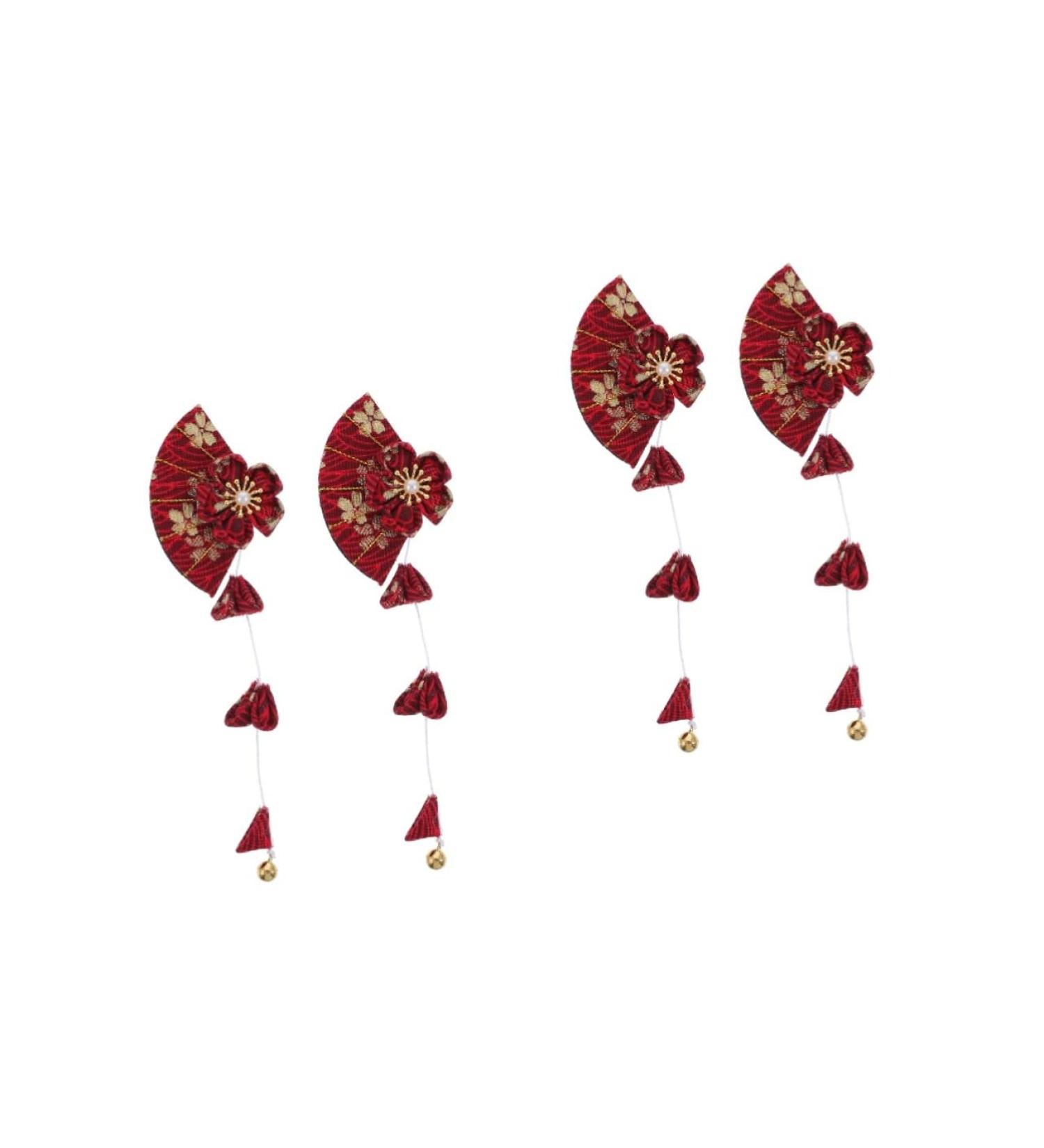 minkissy 2 Pairs Hairpin Hair Ornaments for Women Chinese Hair Clip Kimono Hair Tassel Hair Ornament Japanese Hair Pin Japanese-style Barrette Miss Geisha Zinc Alloy Cherry Blossoms - Buy Online on GoSupps.com