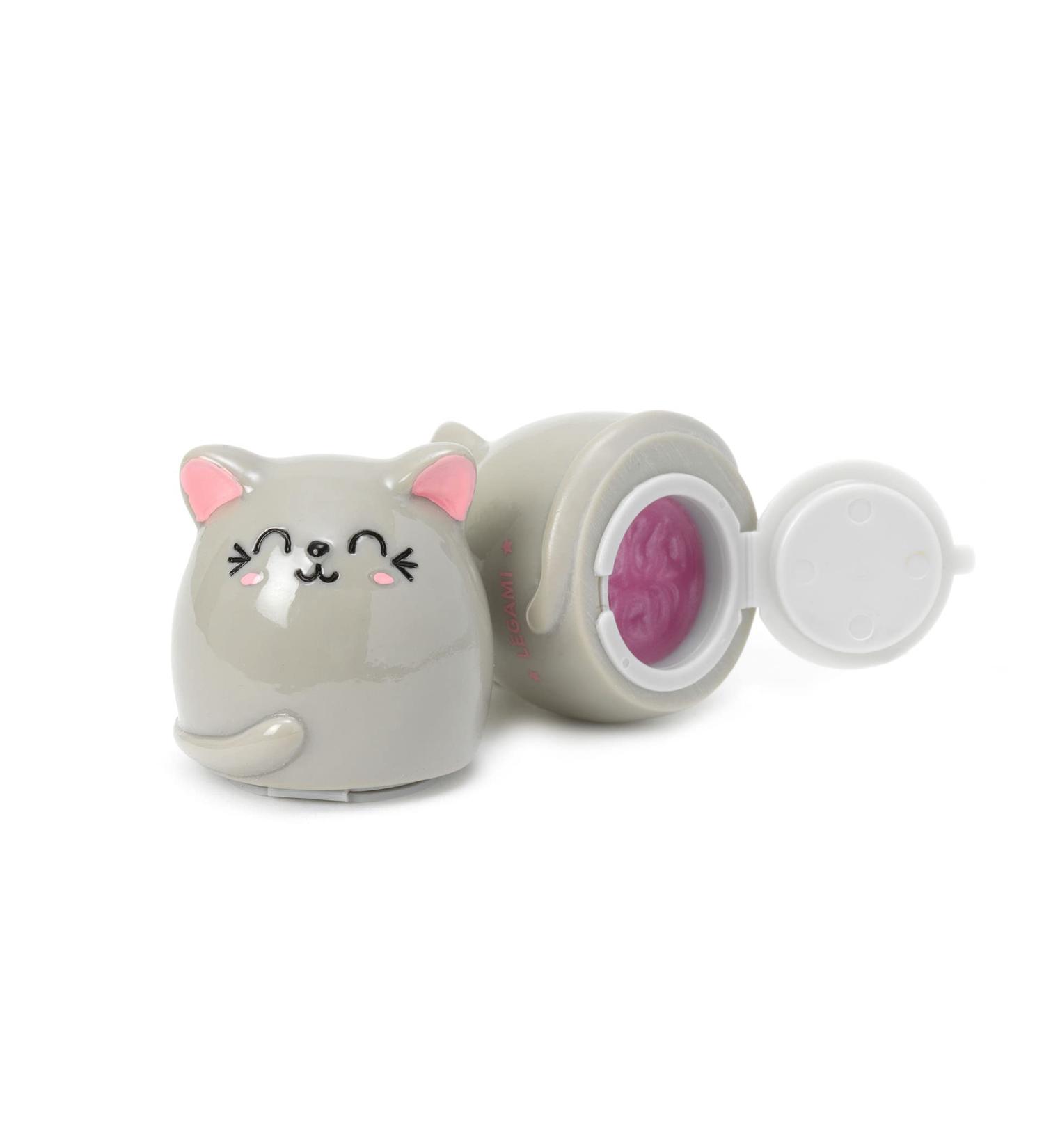 Legami Vanilla Flavoured Lip Gloss for Girls - Transparent Pink Kitty Motif 3.5 x 3.8 cm | International Shipping Available - Buy Online on GoSupps.com
