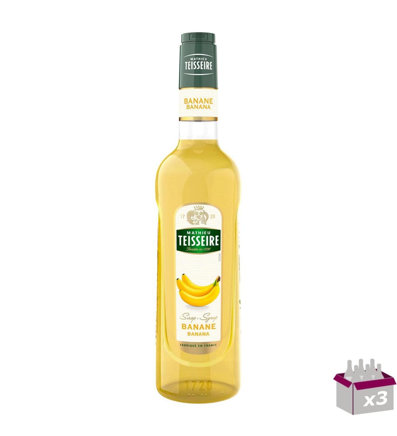 TEISSEIRE Pack of 3 Banana Syrup 70 cl