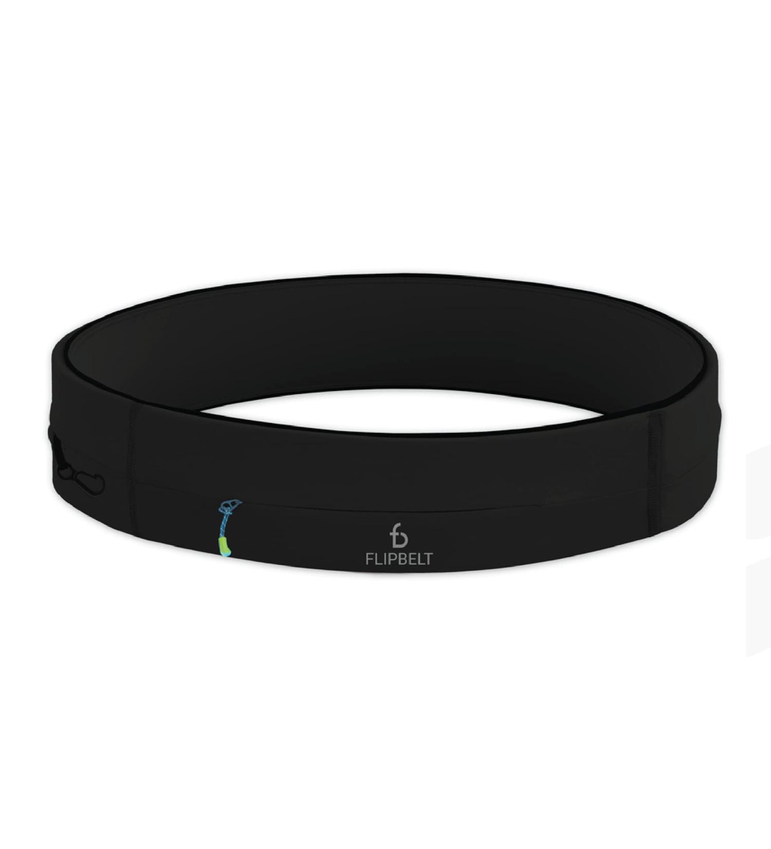 FlipBelt Zipper Running Belt - Medium Black | Fitness Fanny Pack for Men and Women | Non-Chafing Waist Band for Phone, Keys, Money | Moisture-Wicking Storage Belt by USA Company - Buy Online on GoSupps.com