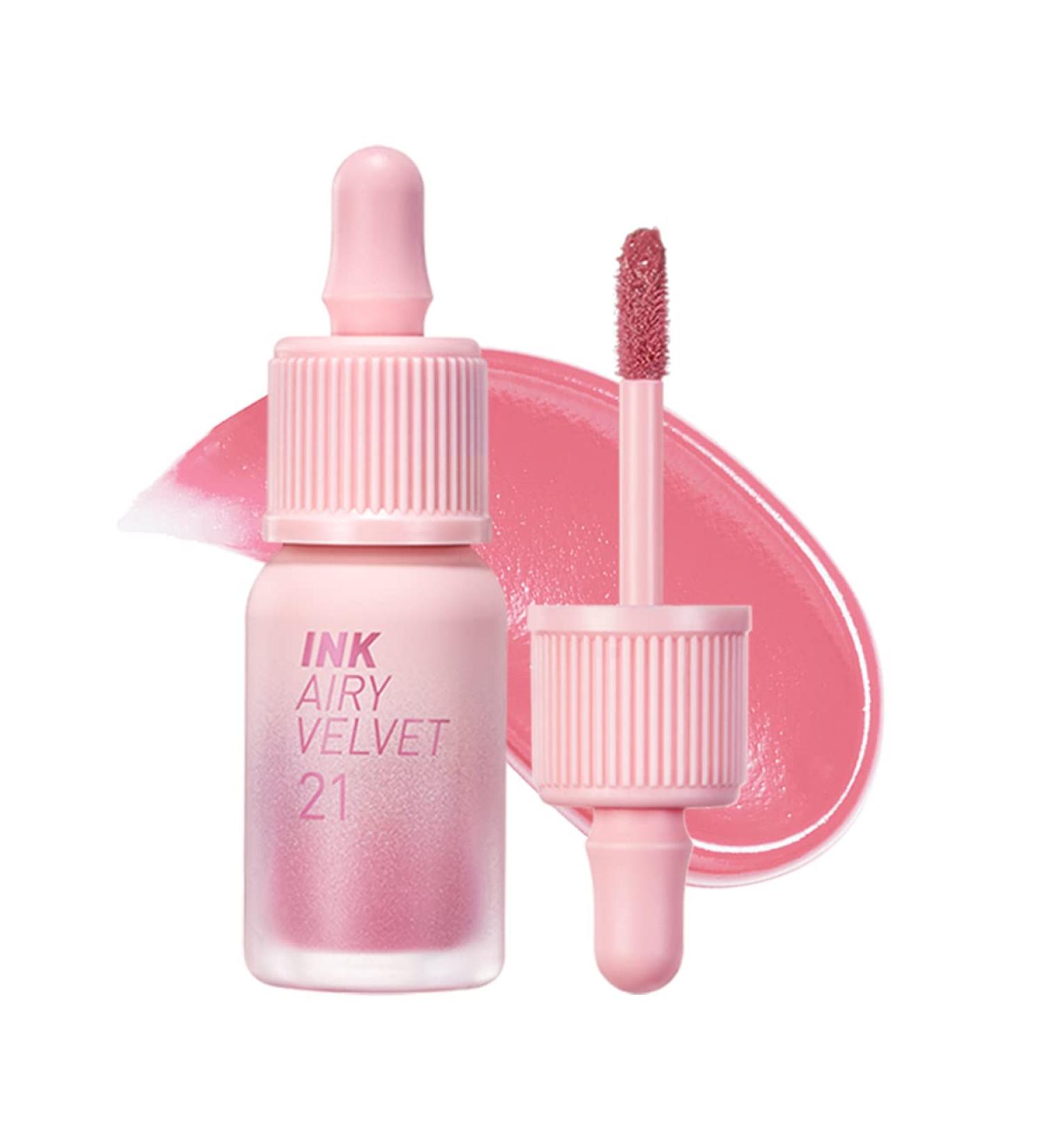 Peripera Ink Airy Velvet Lip Tint - #021 Fluffy Peach | High Pigmentation, Lightweight, Moisturizing, Cruelty-Free - Buy Online on GoSupps.com