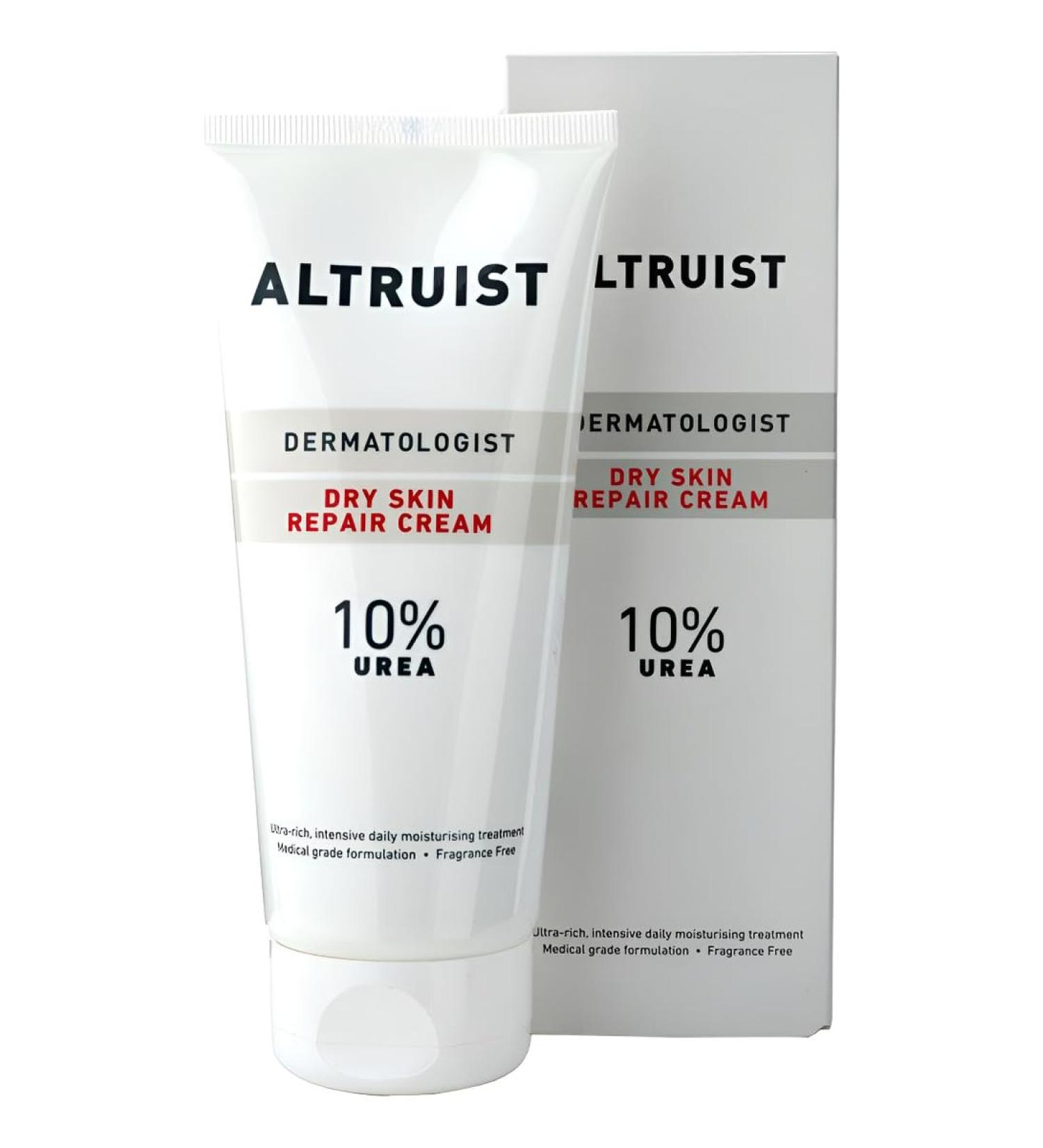 ALTRUIST. Dermatologist Dry Skin Repair Cream 10% Urea Medical grade moisturiser with Glycerin and Urea by Dr Andrew Birnie suitable for sensitive skin 200 ml - Buy Online on GoSupps.com