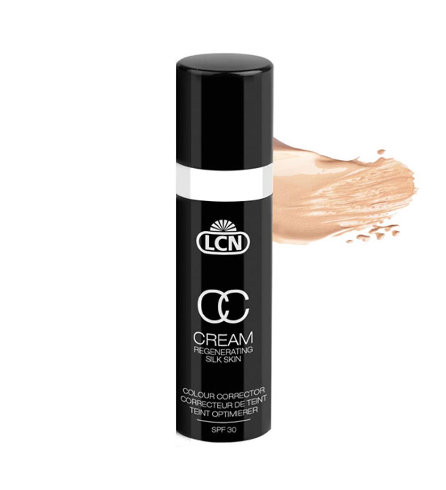 LCN CC Cream "Regenerating Silk Skin" - Vanilla (30ml) - Moisturizing CC Cream with a bleat effect for a flawless matt finish