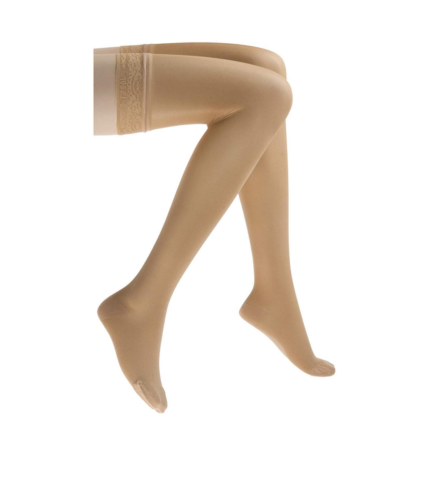 BSN Medical 119377 JOBST Compression Stocking Thigh High 15-20 mmHG Closed Toe Lace Small Natural S Natural