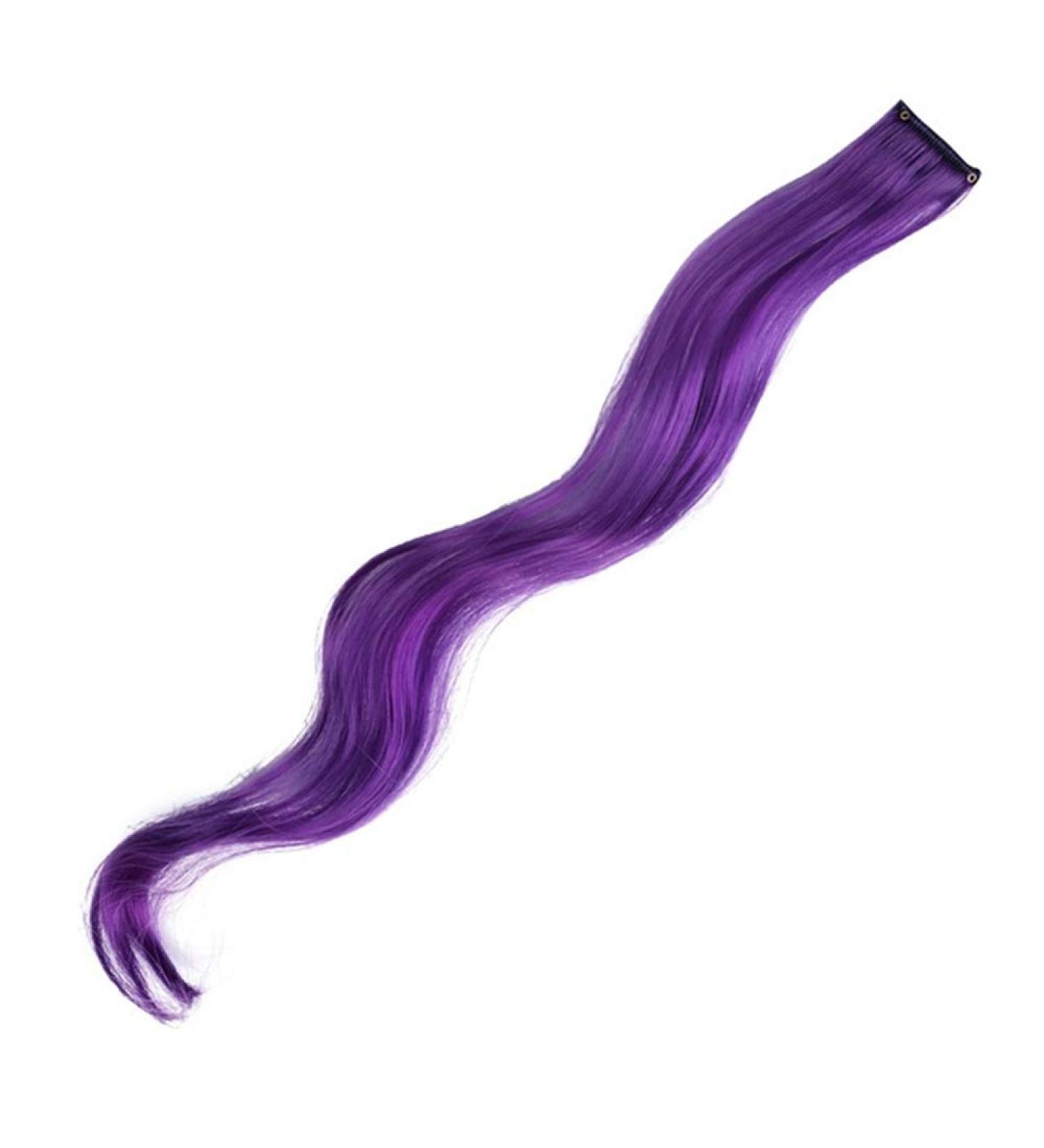 18 Inch Curly Hair Clip Extensions - Colorful Synthetic Wigs for Girls | Pink & Blue Options - Buy Online on GoSupps.com