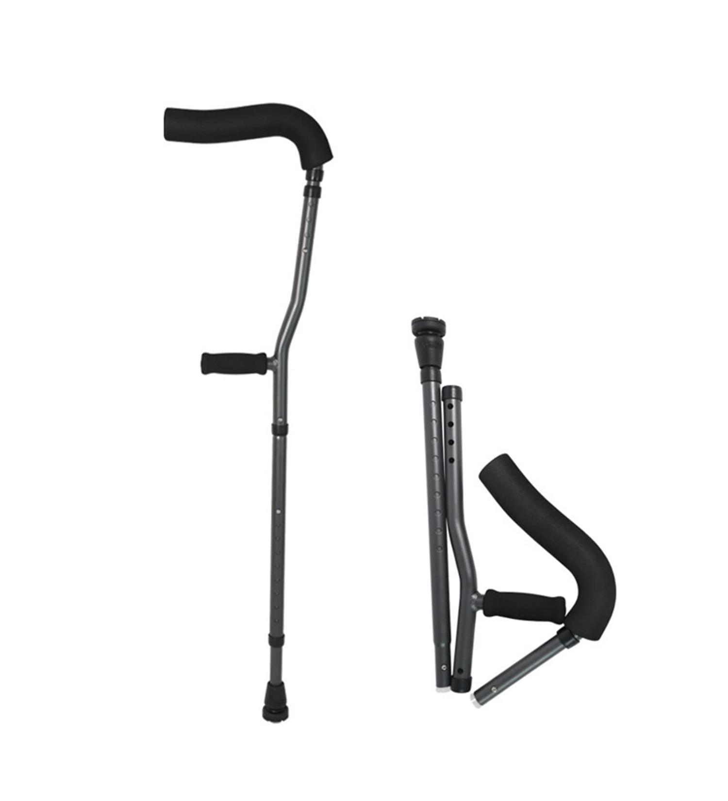 Folding Underarm Crutches F-Shape Lightweight Crutches for Adults Ergonomic Comfortable Wrist Handle for Adults and Children with Heights 145-180cm Lucky Star - Buy Online on GoSupps.com