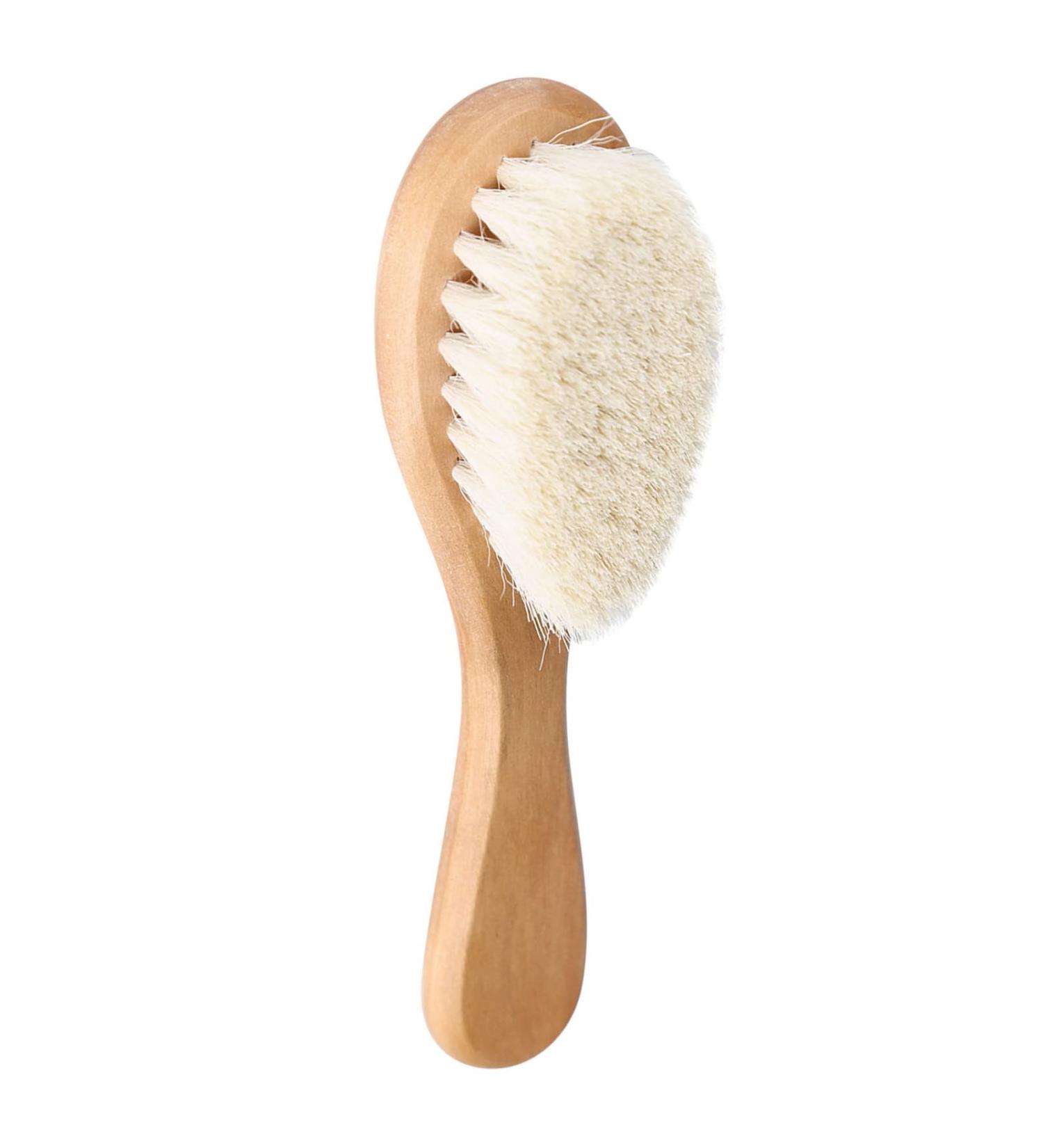 LIYJTK Baby Head Brush - Soft Natural Goat Hair Comb for Newborns and Toddlers - Buy Online on GoSupps.com