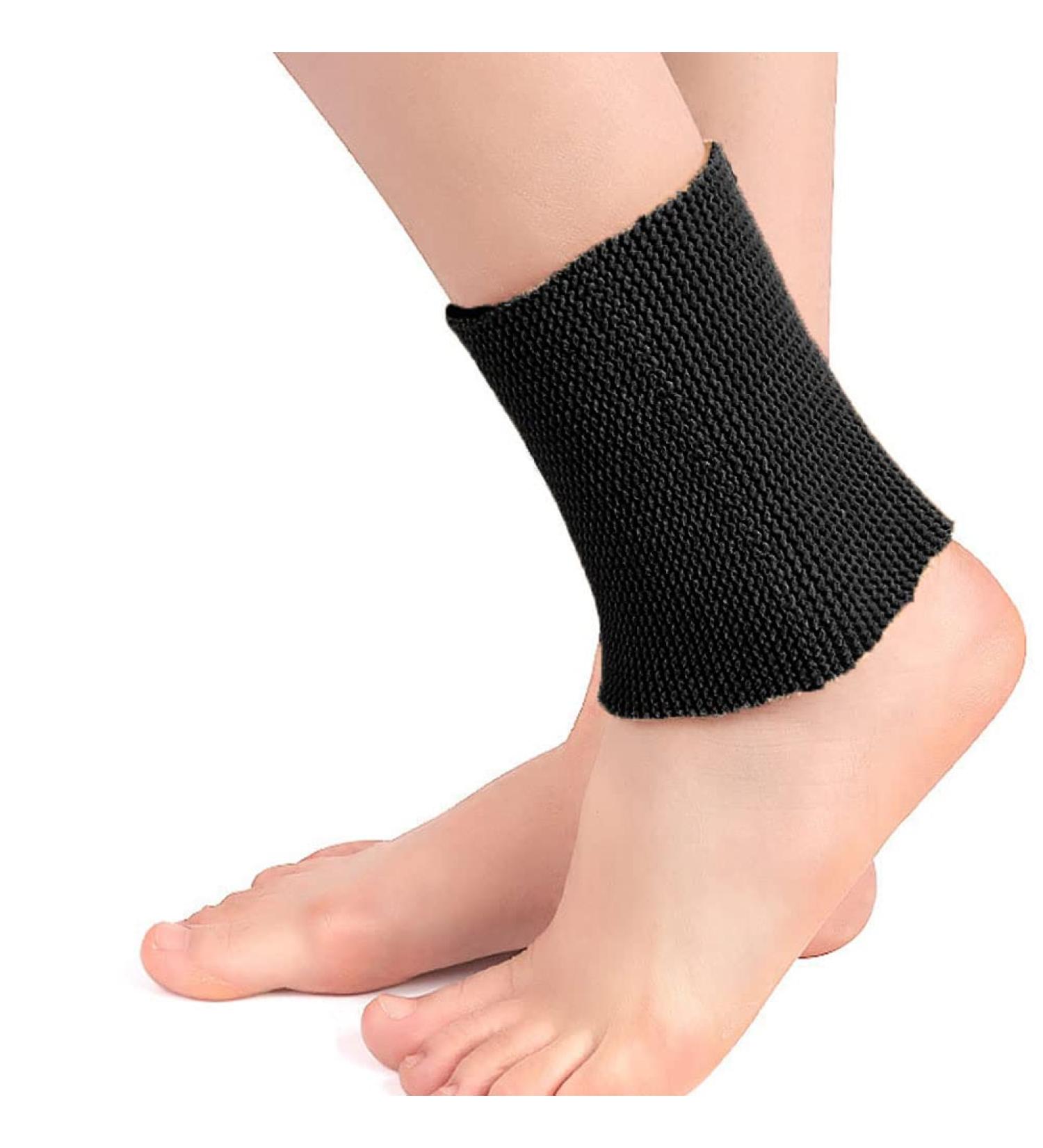 Sosoport Plantar Brace 2 Pcs - Padded Ankle Sleeves for Figure Skating Hockey Roller Inline Ski & Equestrian Boot Support - Black - Buy Online on GoSupps.com
