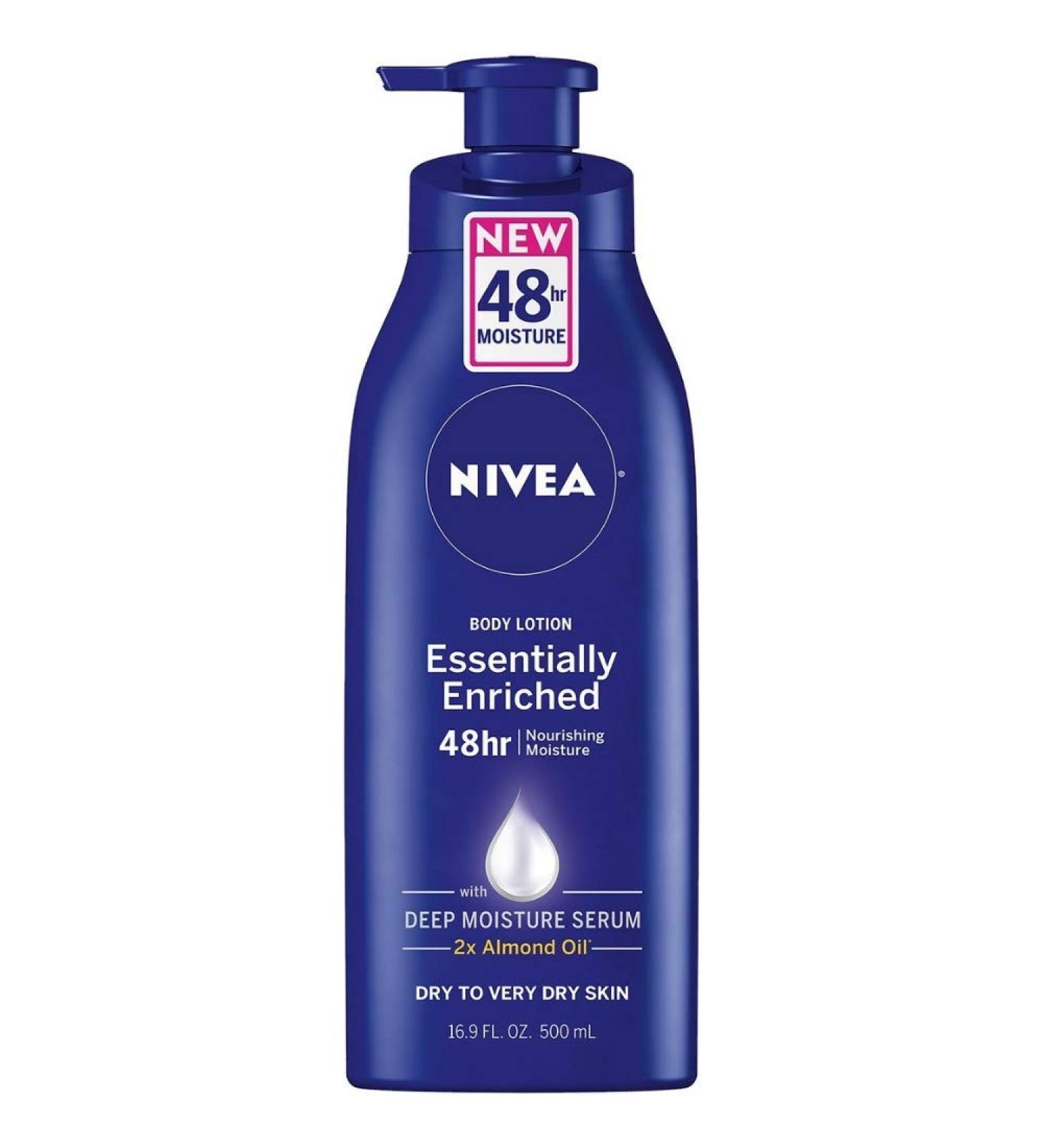 Nivea Lotion Essentially Enriched Pump (Very Dry) 16.9 Fl Oz (Pack of 2)