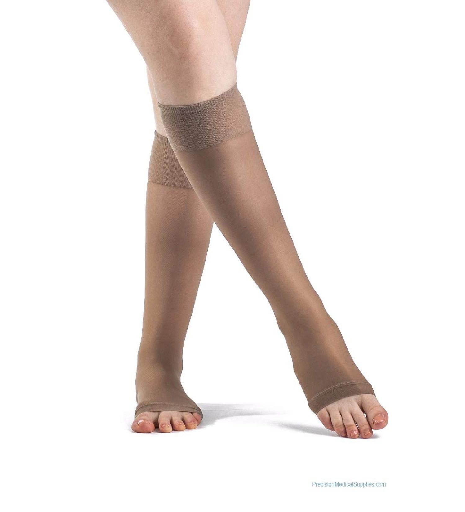 Sigvaris Sheer Fashion Support OT Therapy Knee Highs 15-20mmHg : Size B Taupe