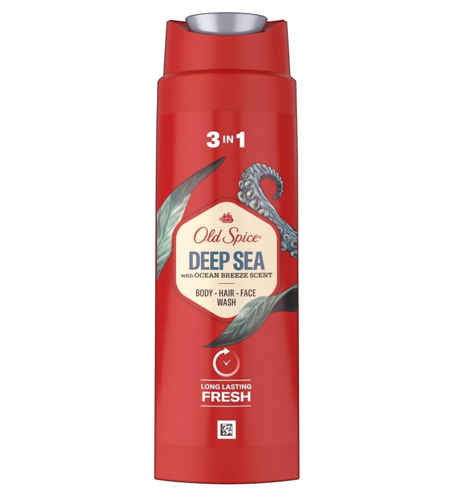 Old Spice Old Spice Deep Sea 3 in 1 Shower Gel and Shampoo for Men 250ml 6 Pack