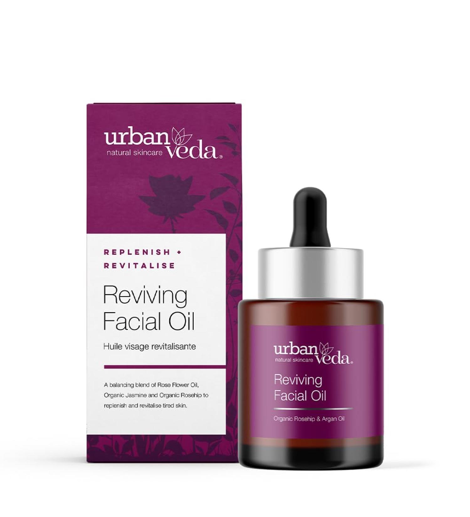 Urban Veda Reviving Facial Oil |Collagen Face Oil |For Mature Tired & Wrinkled Skin|Squalane oil Organic Rosehip Oil and Shatavari Oil| Anti Aging & Anti Wrinkle |Face Bio oil | Vitamin E Oil |30 ML - Buy Online on GoSupps.com