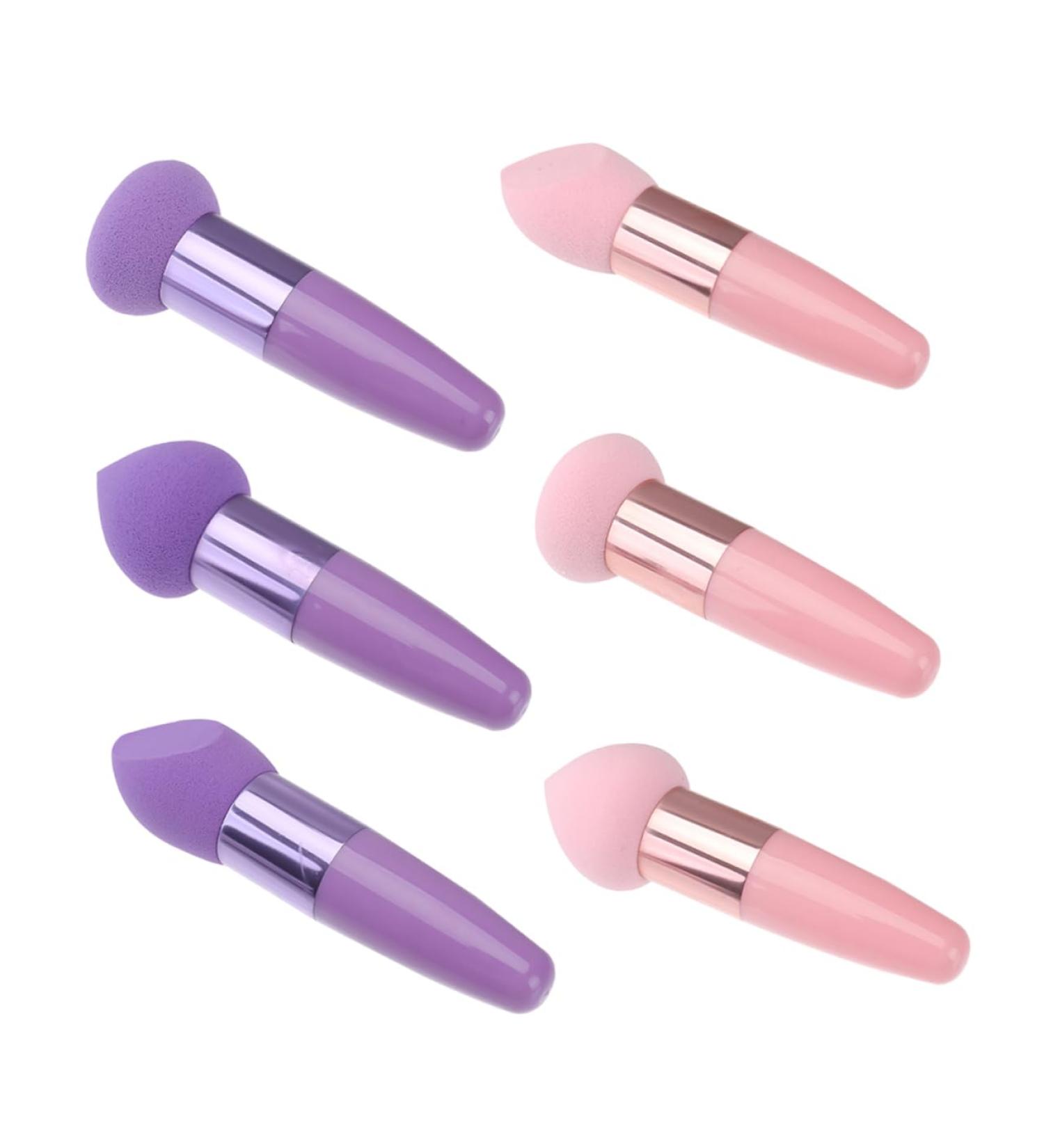 Mikinona 2 Sets Beauty Pen Multitools Foundation Applicator Brush Makeup Puffs Handheld Whisk Mini Blender Face Puffs Sponge Beauty Makeup Tool Purple Emulsion Miss Makeup Foundation Liquid - Buy Online on GoSupps.com