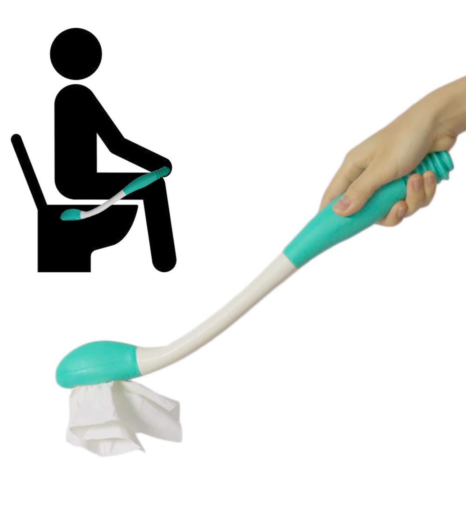 Long Reach Toilet Aid Wiper for Seniors & Handicap - Self Assist Bathroom Butt Wipe Tool for After Surgery or Pregnant Women - Buy Online on GoSupps.com