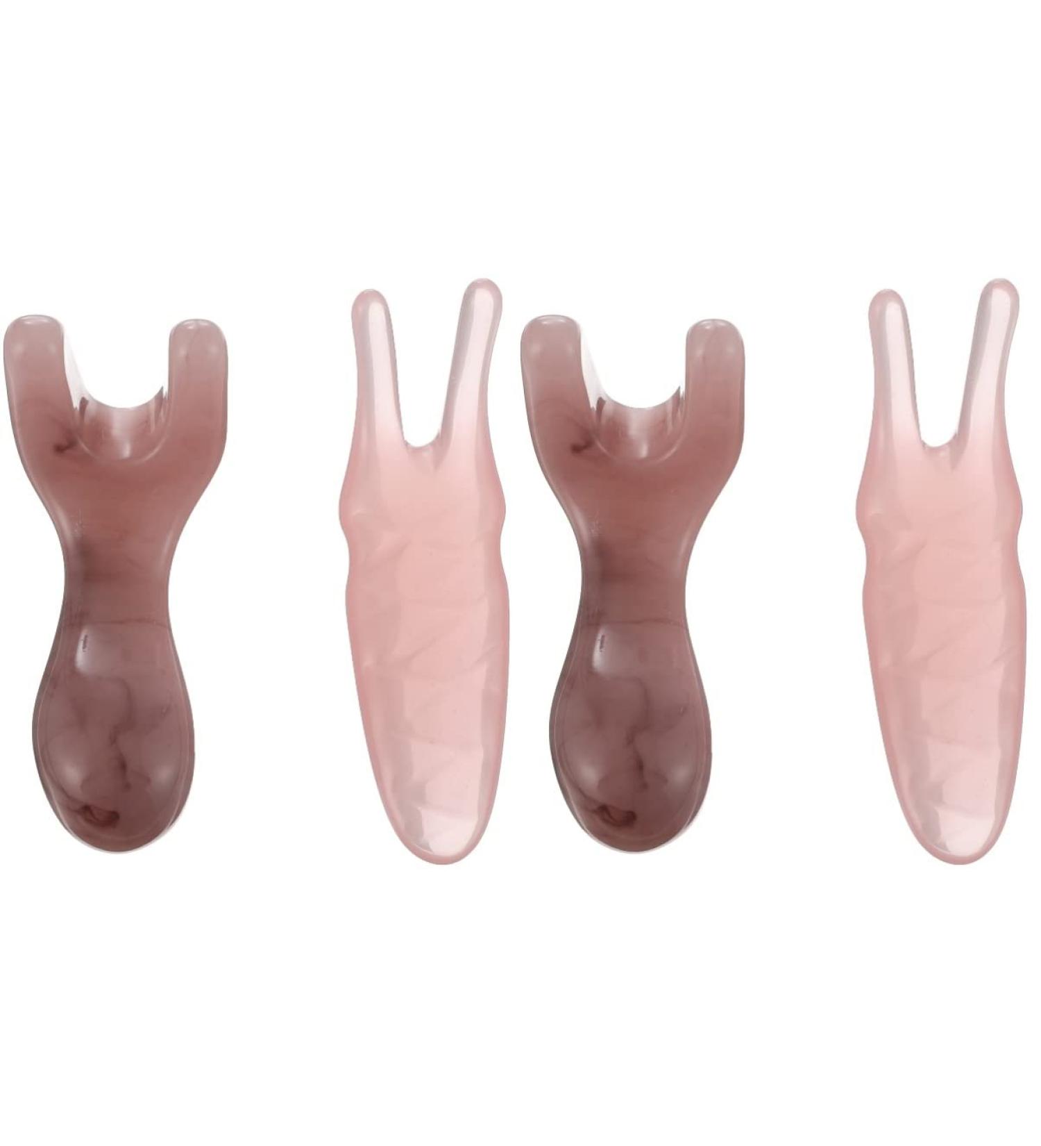 4-Piece Jade Massage Set - Face Spatula & Gua Sha Tools for Back Relief - Portable 11x4.5cm Beeswax Scrapers - Buy Online on GoSupps.com