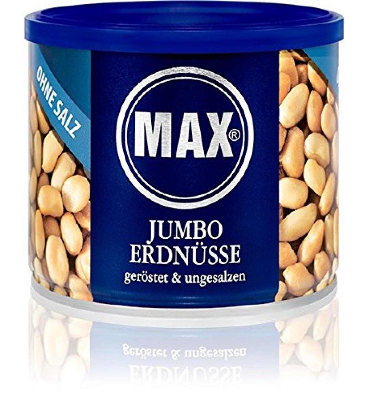 MAX JUMBO PEANUTS - roasted & unsalted (box of 6)
