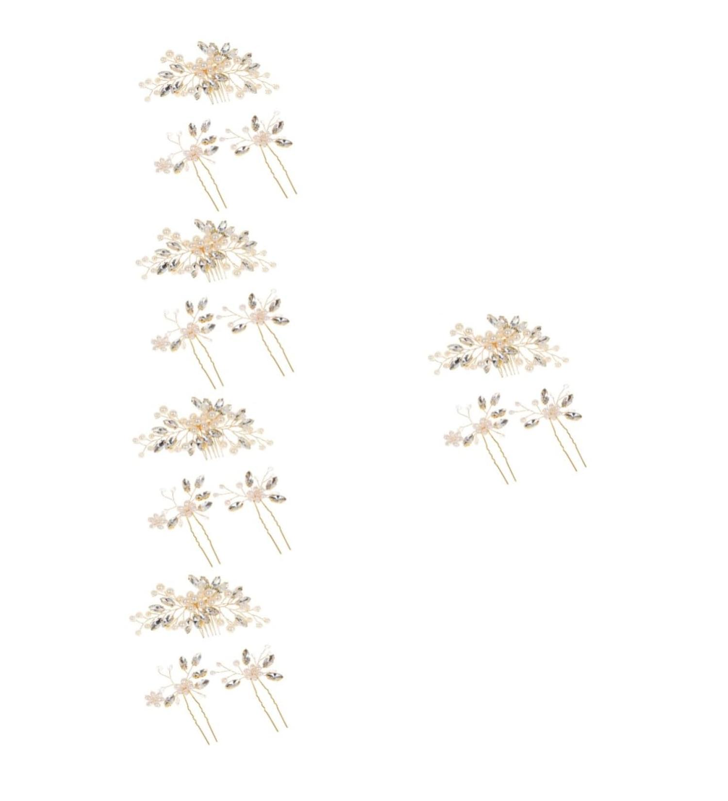 minkissy 5 Sets Hairpin Bridal Hair Combs Pearl Hair Combs Decorative Headpiece Decorative Hair Combs Wedding Decorations for Ceremony Hair Decor Accessory Zinc Alloy Horse Eye Bride - Buy Online on GoSupps.com