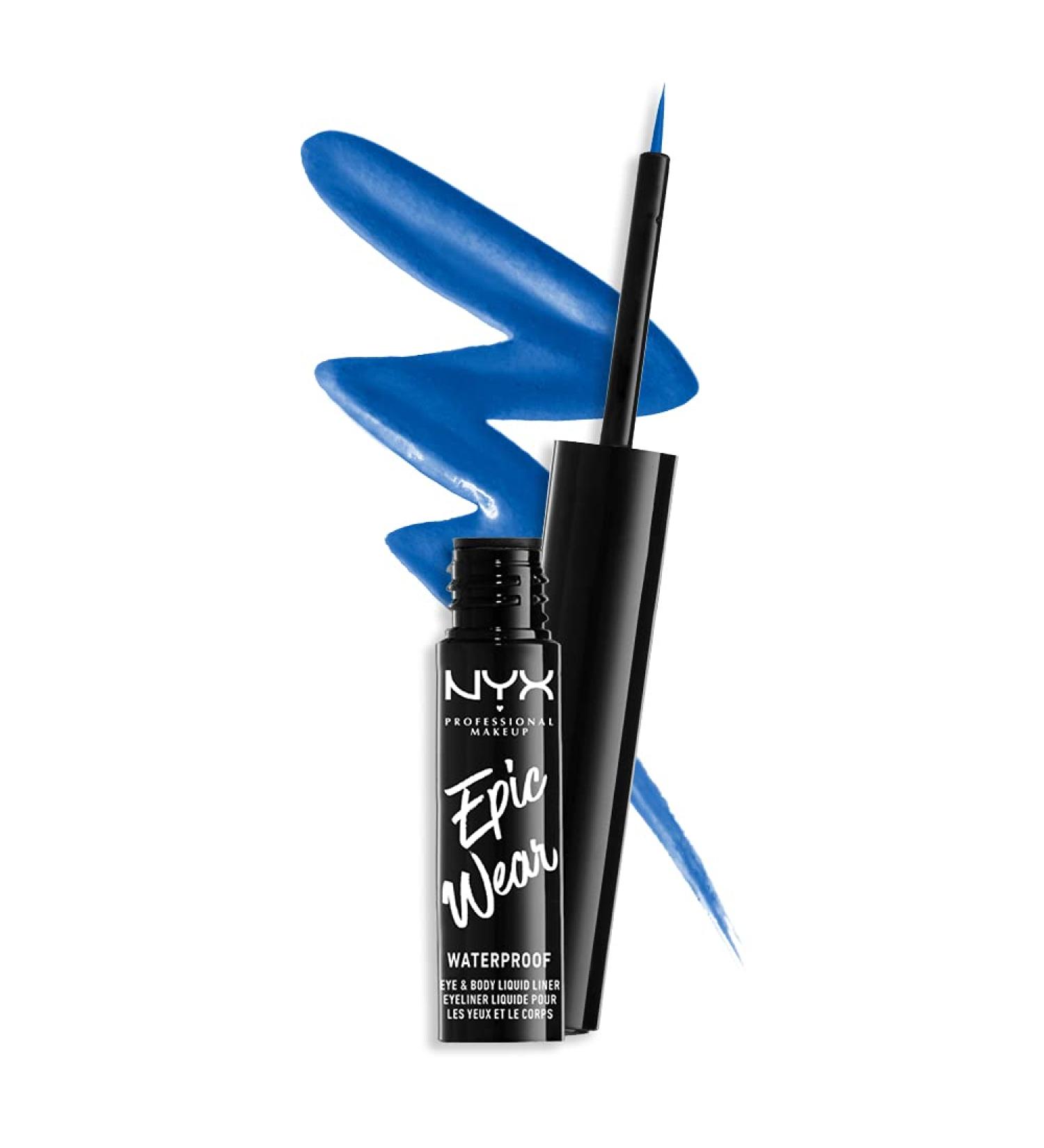NYX Epic Wear Liquid Liner - Long-Lasting Waterproof Eyeliner in Sapphire Matte - Buy Online on GoSupps.com