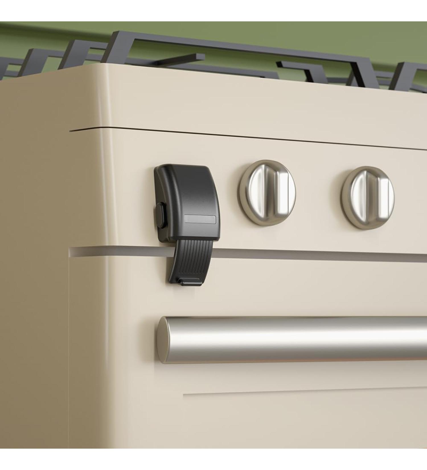 Safelon Baby Safety Oven Lock - Heat-Resistant No Drilling Child Safety Lock for Toddlers - Secure Kitchen & Prevent Accidents (Black) - Buy Online on GoSupps.com