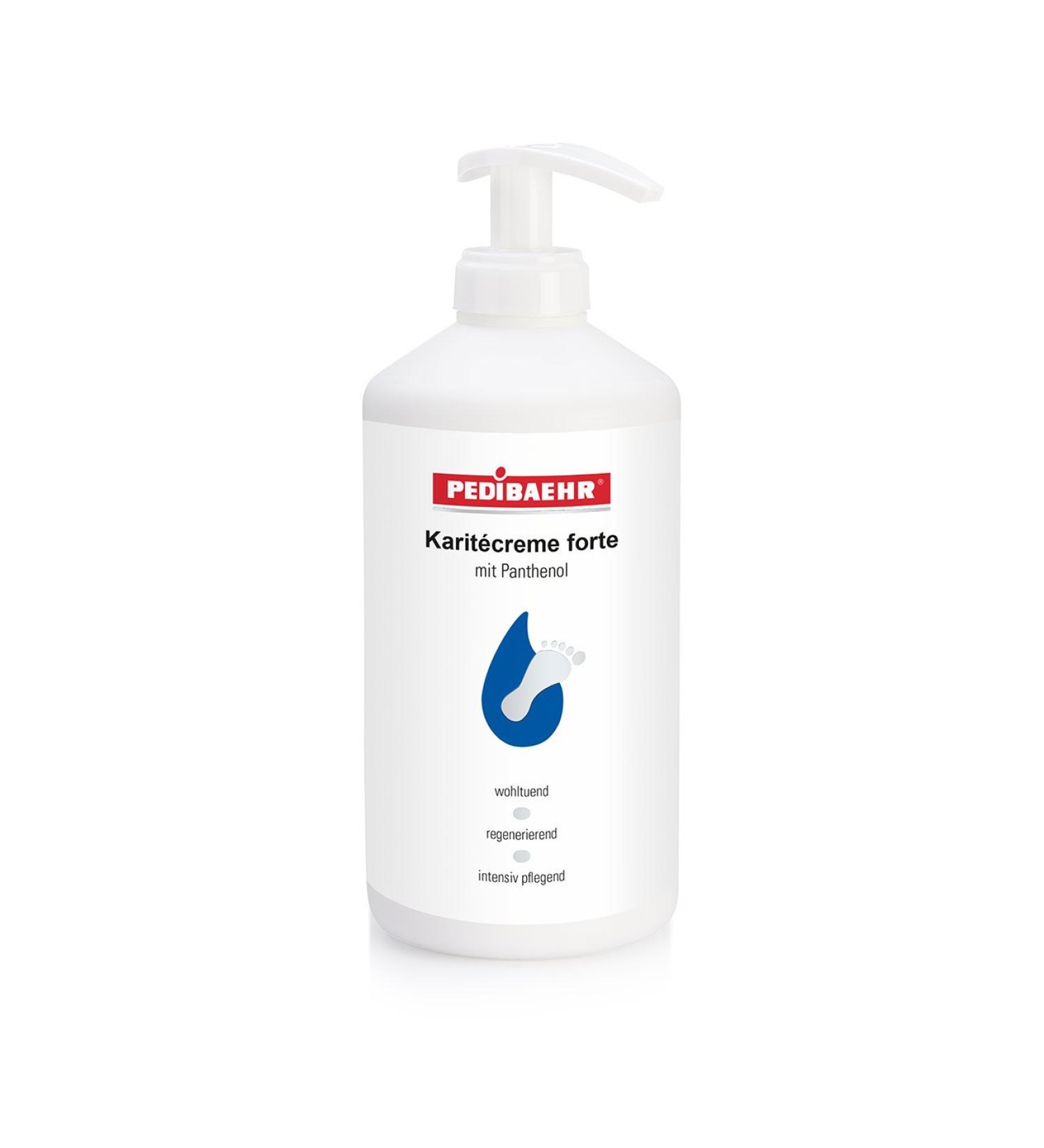 PediBaehr Karitecreme Forte Foot Cream with Panthenol 500 ml pump dispenser