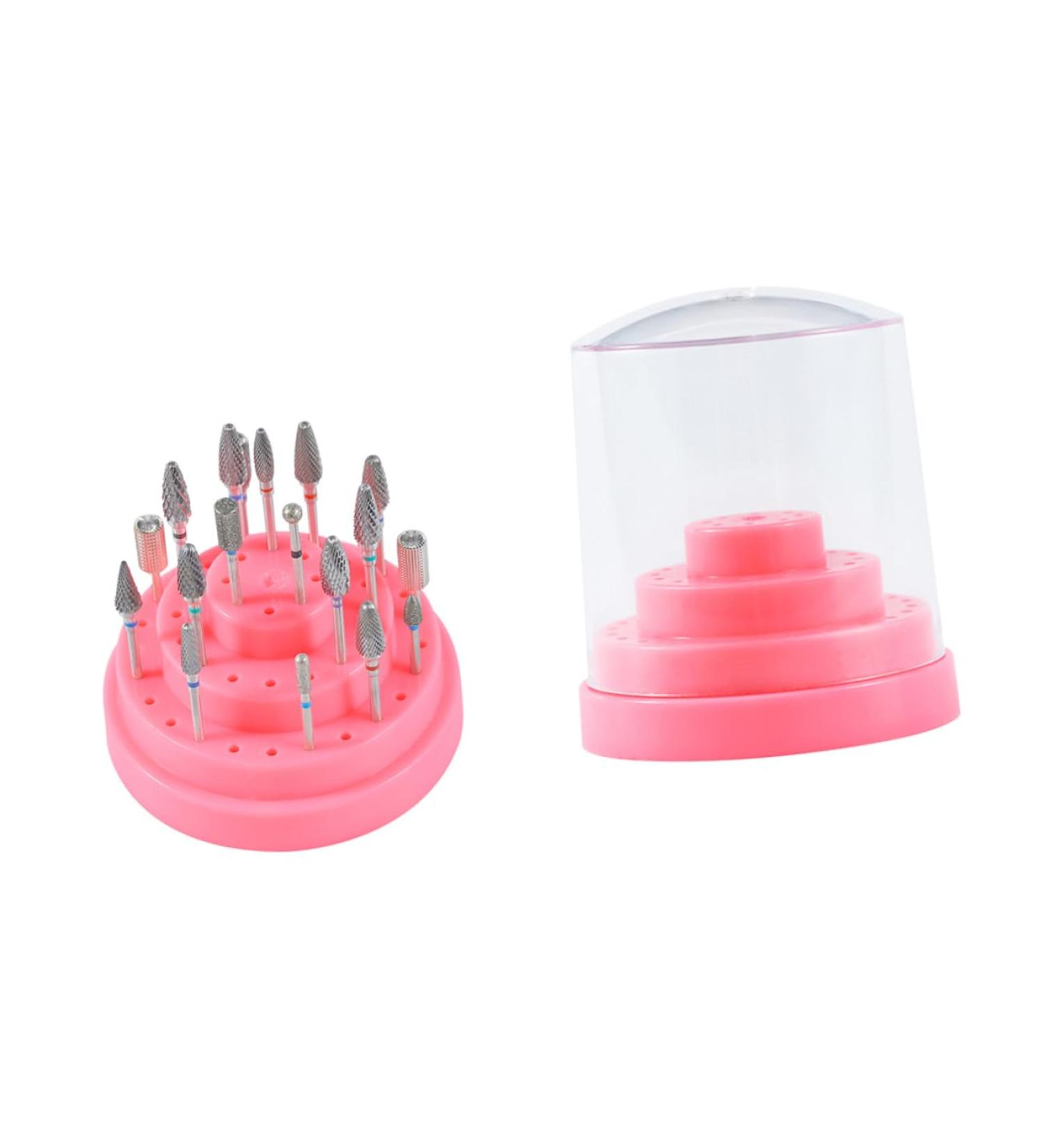 POPETPOP 1pc 48 Nails Drill Bits Nail Drill Bit Organizer Nail Bit Organizer Nail Bit Holder Container Nail Grinding Head Storage Display Holder Stand Nail Drill Bit Holder Written Manicure Size 1 Pink - Buy Online on GoSupps.com