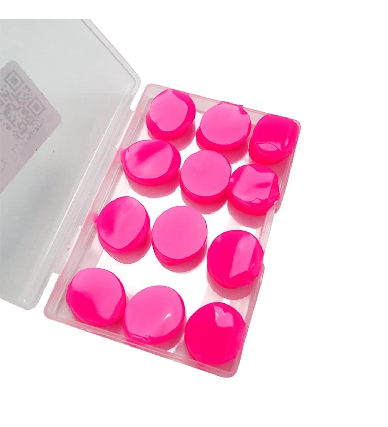 silicone ear plugs Ear Plugs 6/12PCS Silicone Ear Plugs Noise Reduction Sleep Sound Insulation Earplug Sleeping Reusable Ear Plugs(Pink 1 * 12)