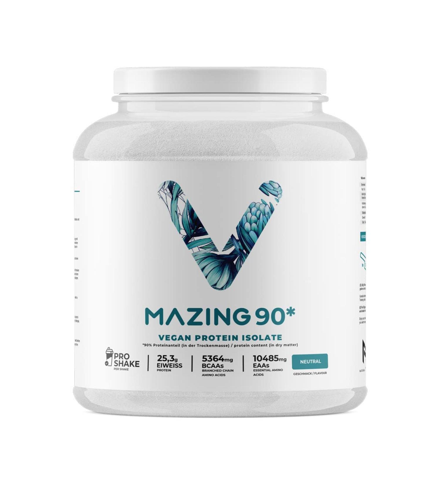 Vmazing90 Vegan Protein Isolate 1kg | Acker Beans & Fava Bean Protein Powder | Additive-Free Neutral Flavor | International Shipping - Buy Online on GoSupps.com