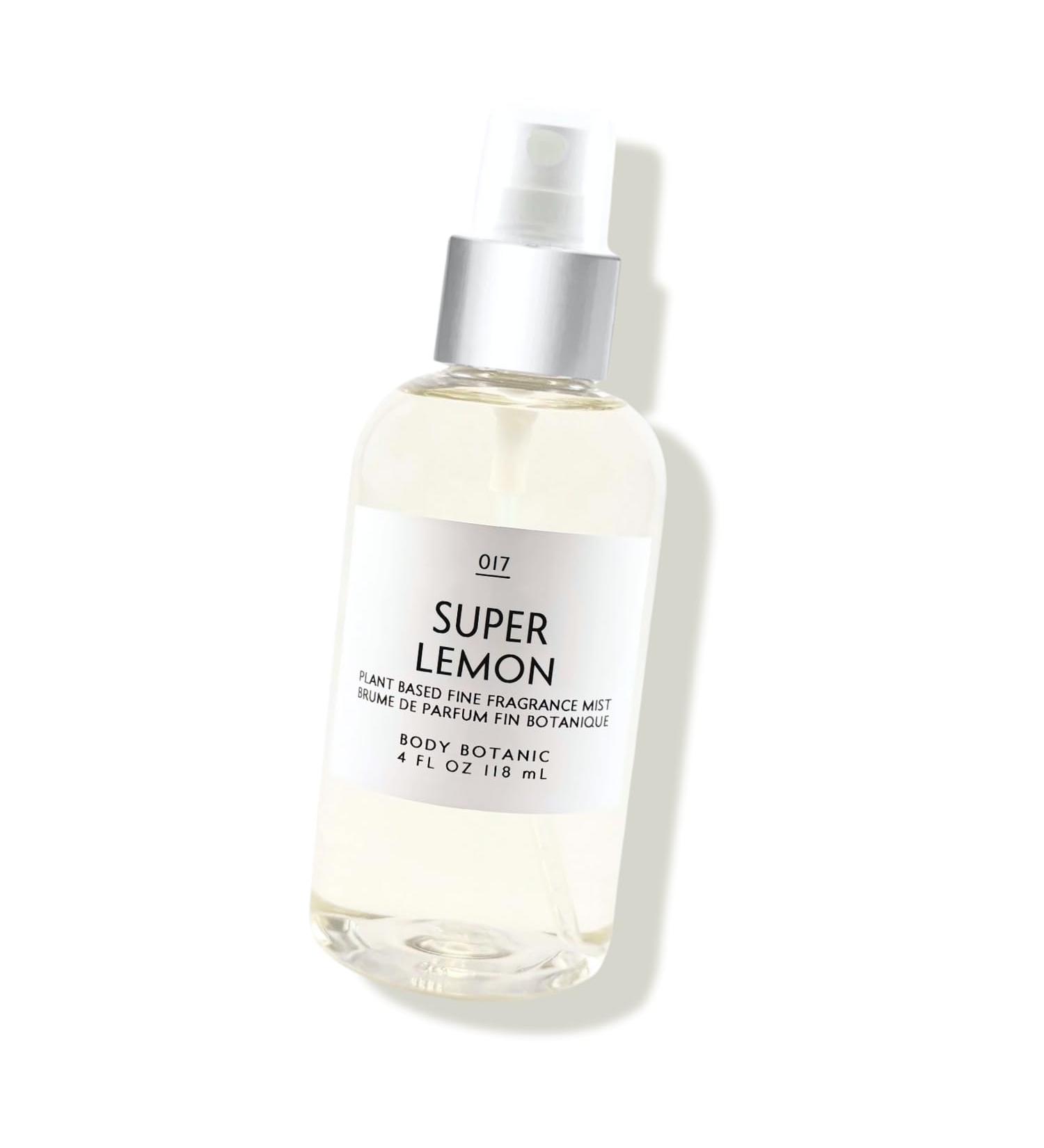 Super Lemon Fine Fragrance Mist by Body Botanic 4 Fl Oz 118 mL - an Irresistible Blend of Sweet and Tart Lemon Zested Lemon & Lemon Tree - with Plant Extracts - Buy Online on GoSupps.com