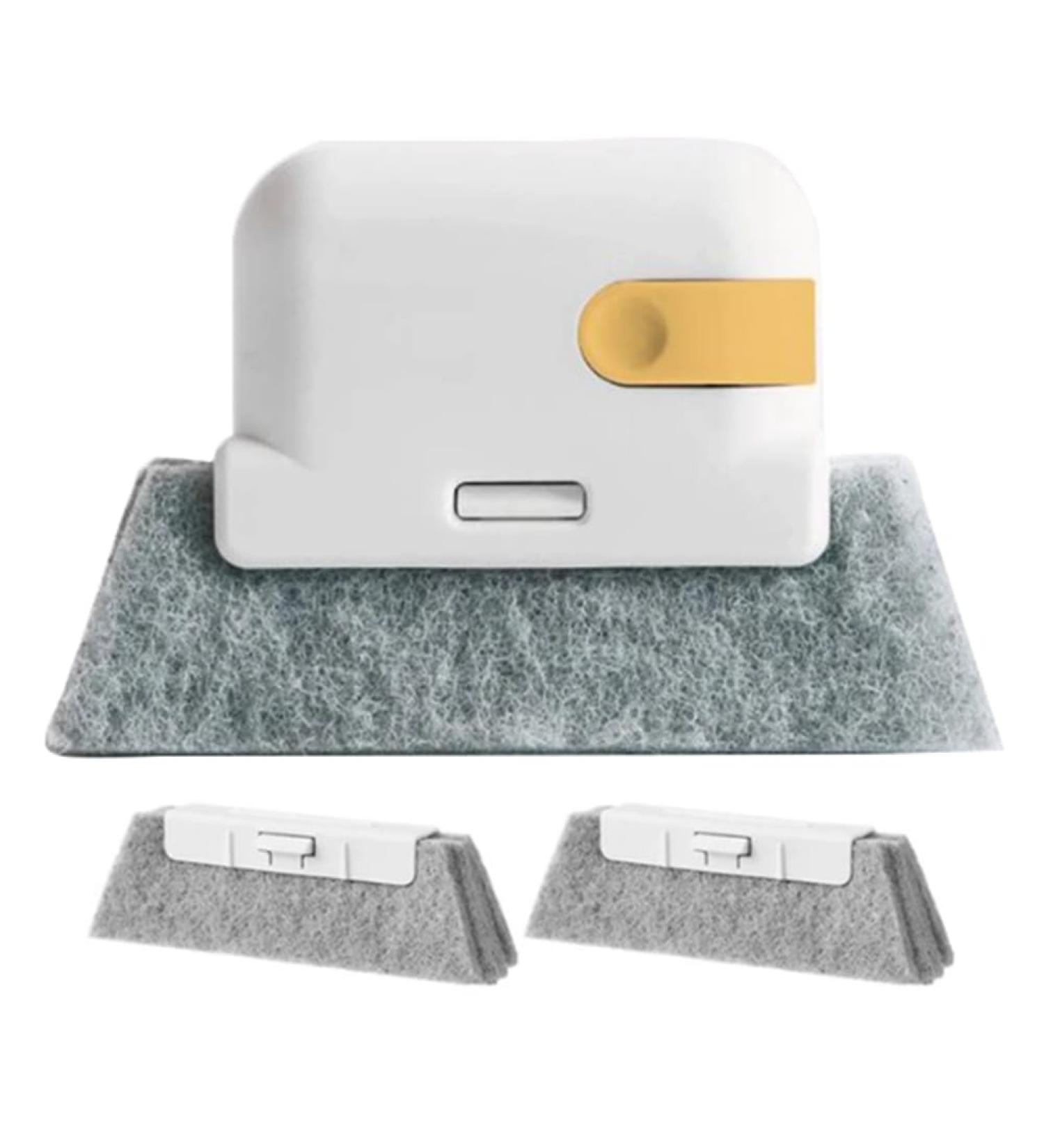 Ficher Yellow-Window Cleaning Brush Windowsill Groove Deadend Cabinet Crevice Brush with Replace Head Household Cleaning Tools Durable - Buy Online on GoSupps.com
