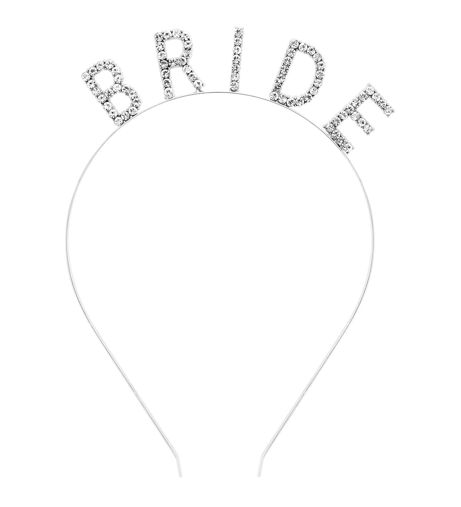 Silver Rhinestone Bride Headband - Wedding Crown for Women and Girls - Buy Online on GoSupps.com