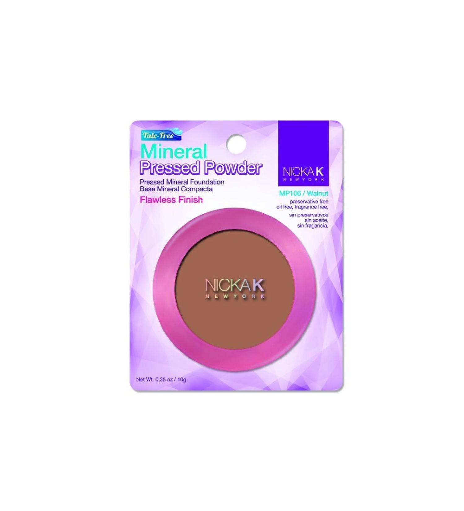 NICKA K New York Mineral Pressed Powder 0.35oz MP106 Walnut