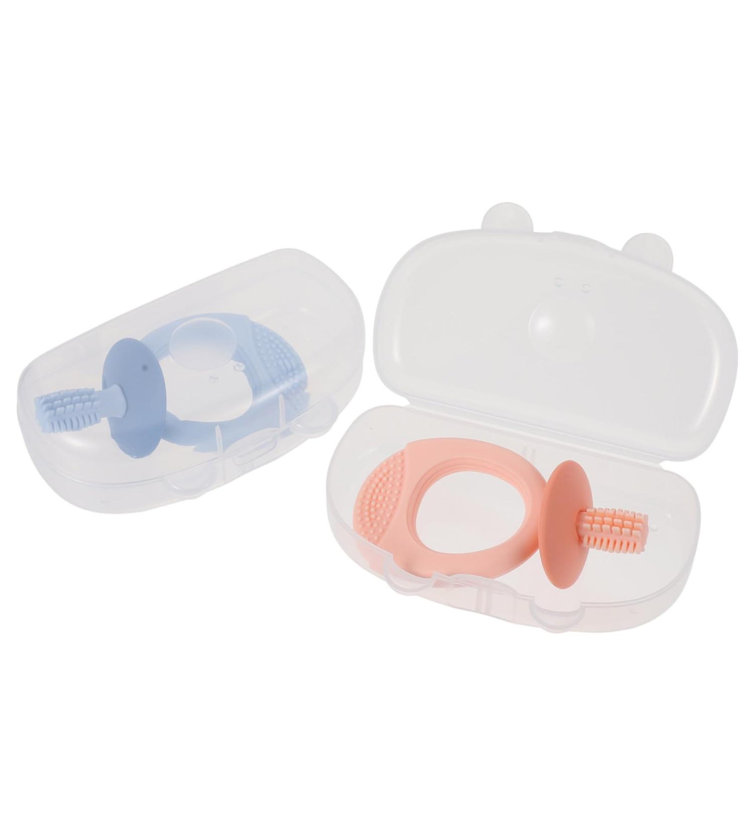 Beavorty Silicone Toothbrush Set for Infants - 2 Molar Chewing Toys & Teeth Cleaning Tools - Buy Online on GoSupps.com