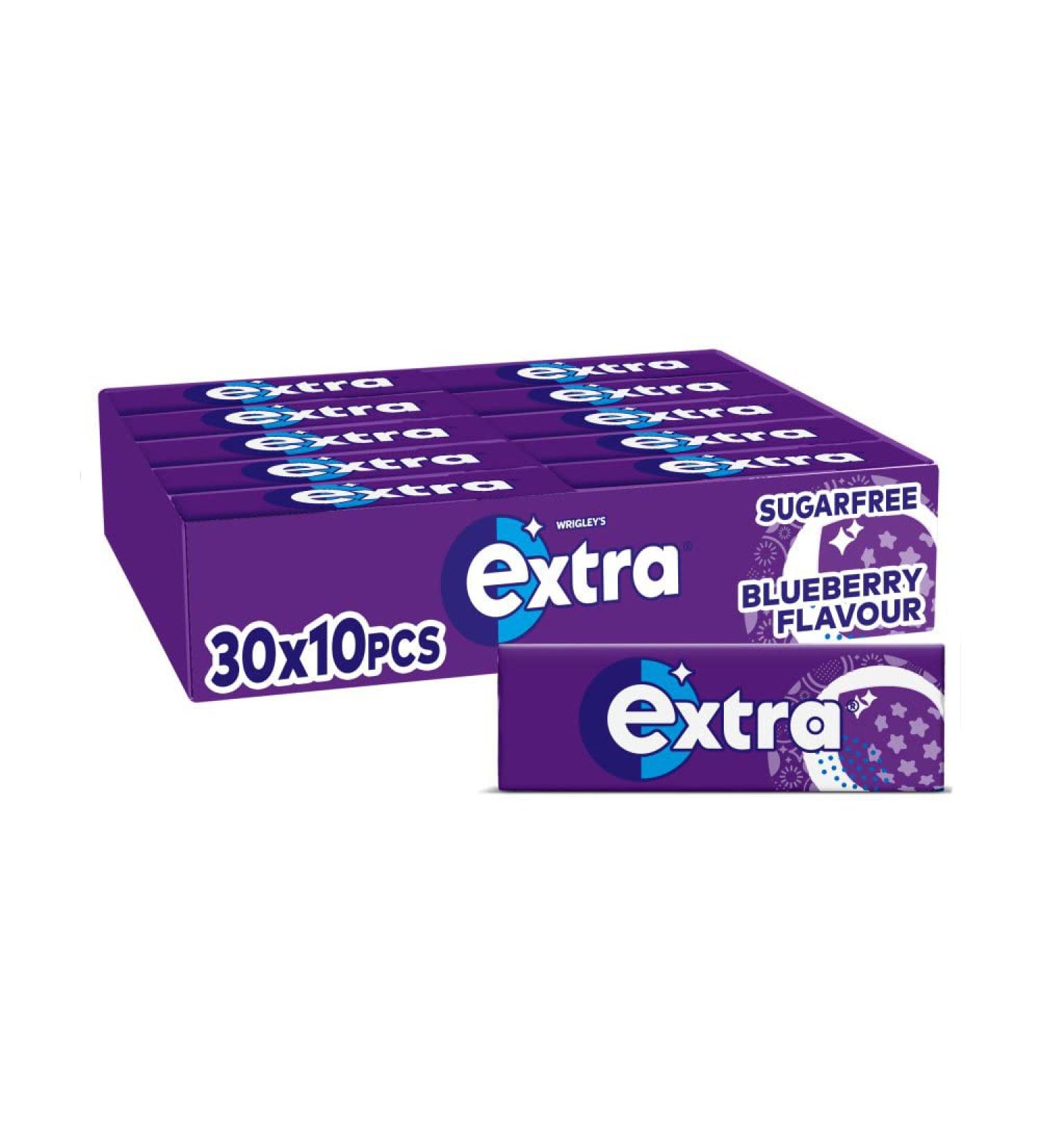 Extra Chewing Gum Sugar Free Blueberry Flavour Chewing Gum Bulk Microgranulated Gum (Extra Blueberry Flavor)