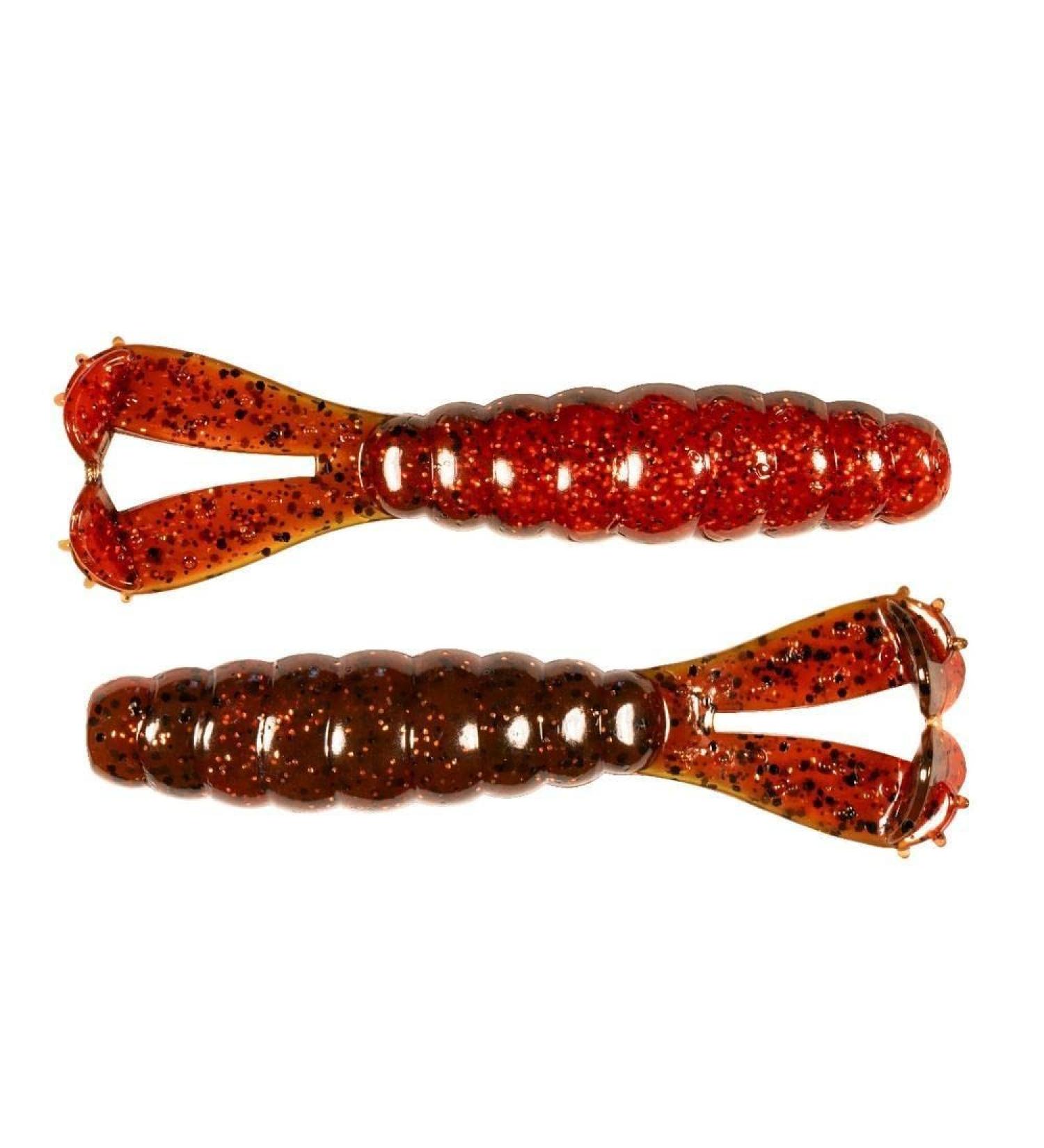 Z-MAN Baby Goat 3 inch Finesse Soft Plastic Grub 6 Pack Hot Craw