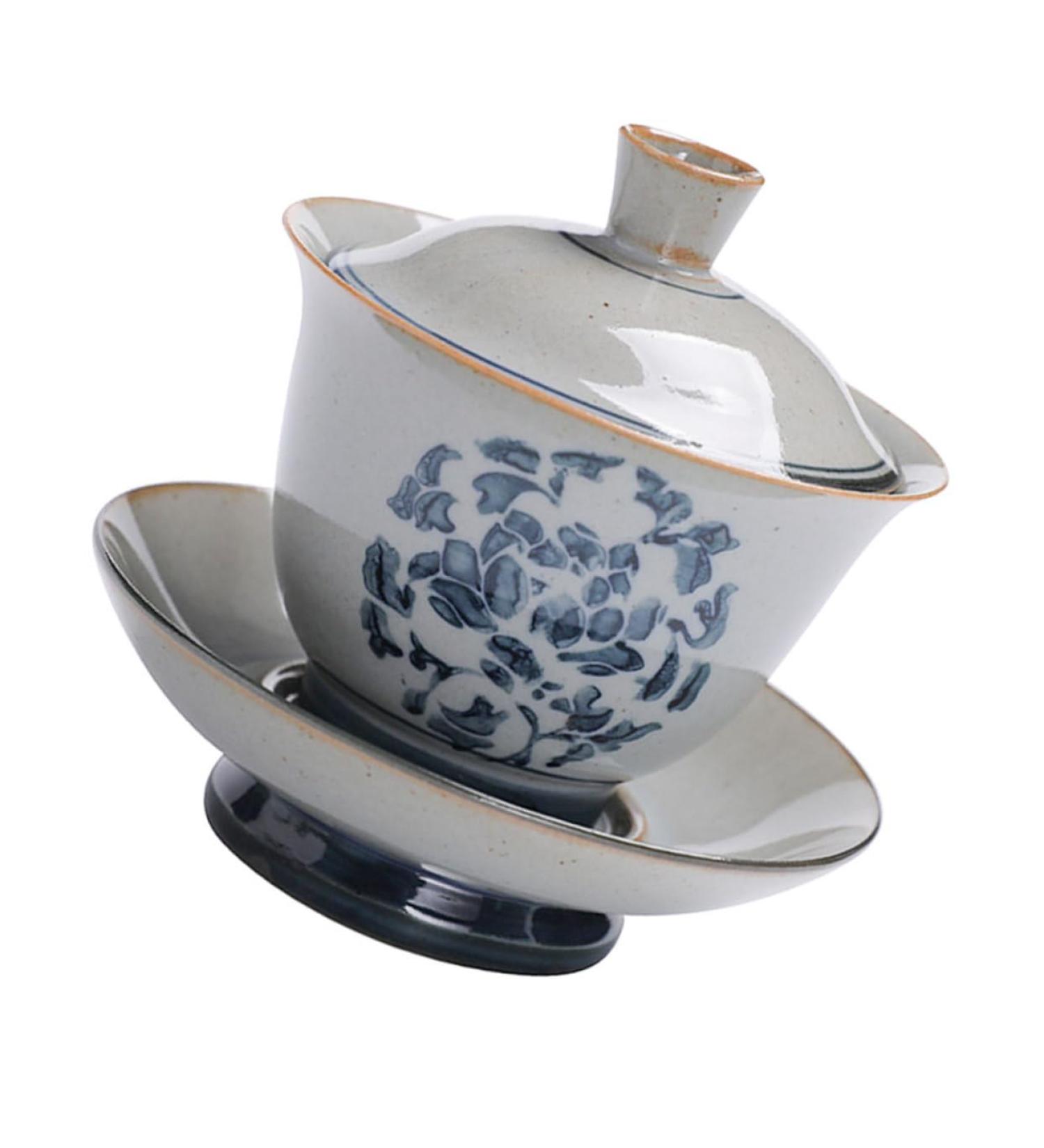 1 Set Sancai Gaiwan Kung Fu Teacup Chinese Cover Bowl China Office Drinking Teacup Ceramics Tray Assorted Color 11.3X10.5CM - Buy Online on GoSupps.com