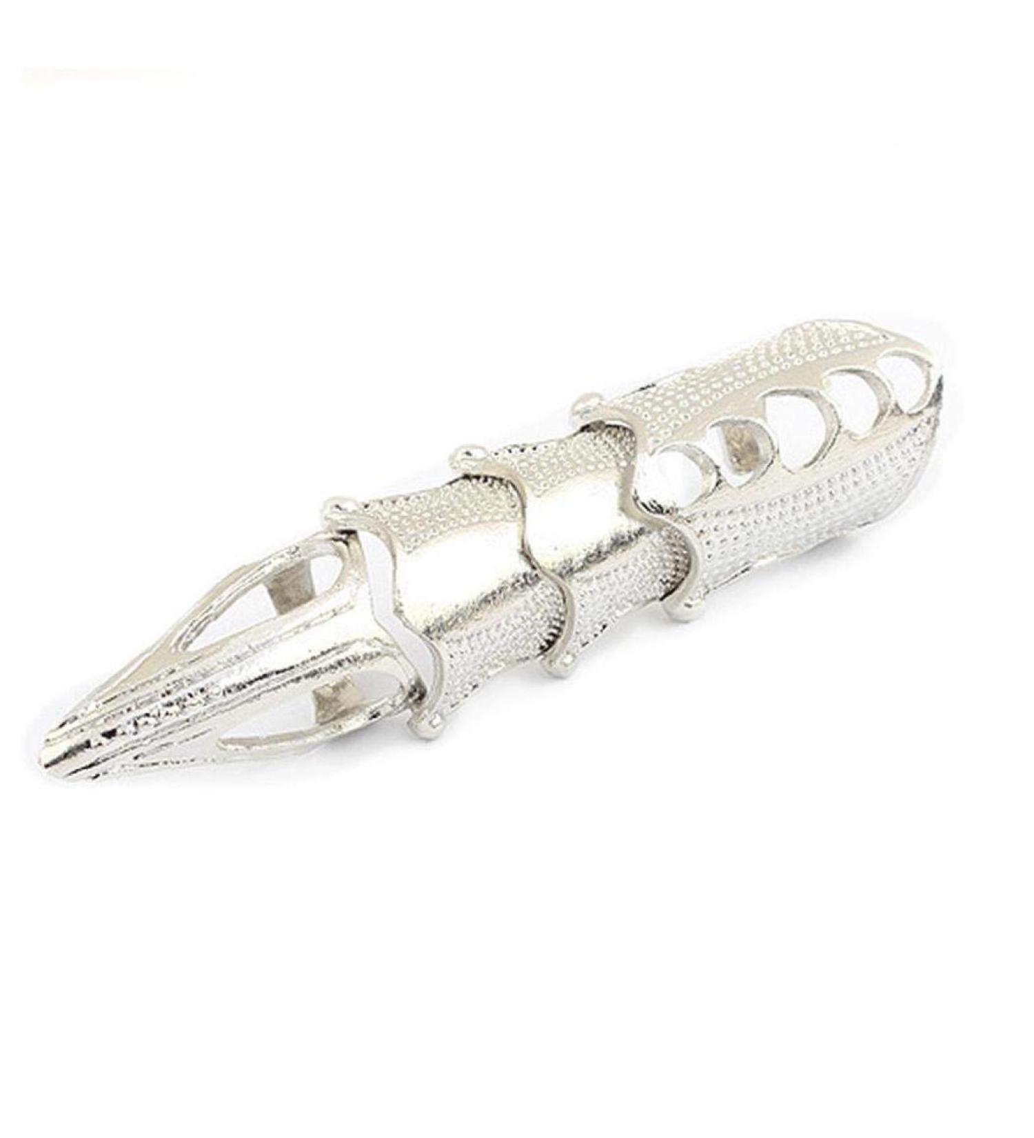 Bendable Joint Nail Ring - Gothic Punk Full Finger Armor Ring Jewelry | Silver Claw Design - Worldwide Shipping - Buy Online on GoSupps.com
