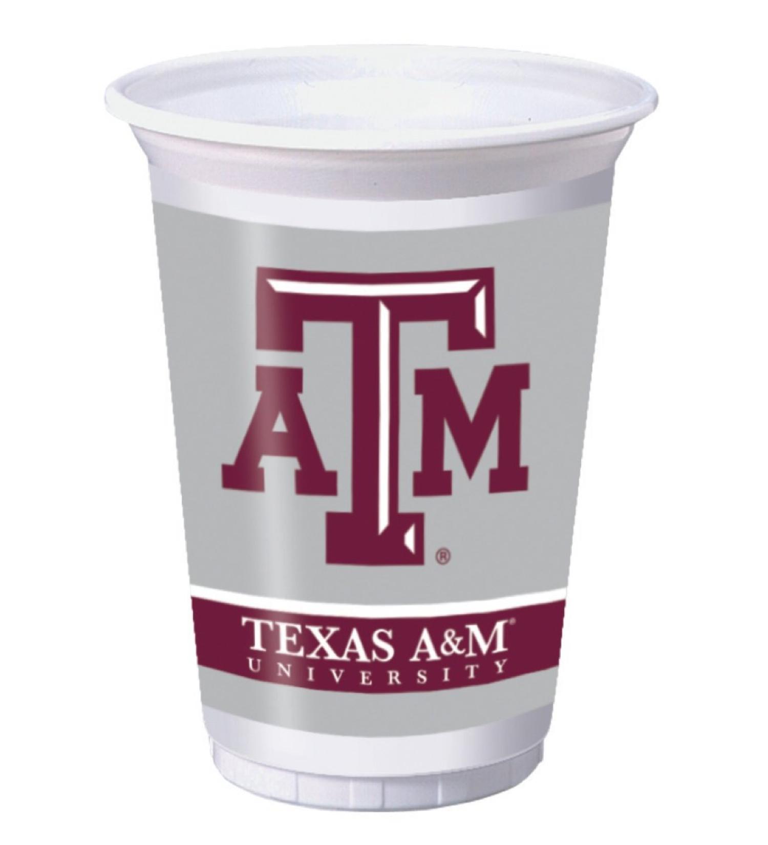 Creative Converting Texas A & M University Plastic Cups, 20 oz-8 pcs, One Size, Multi Color