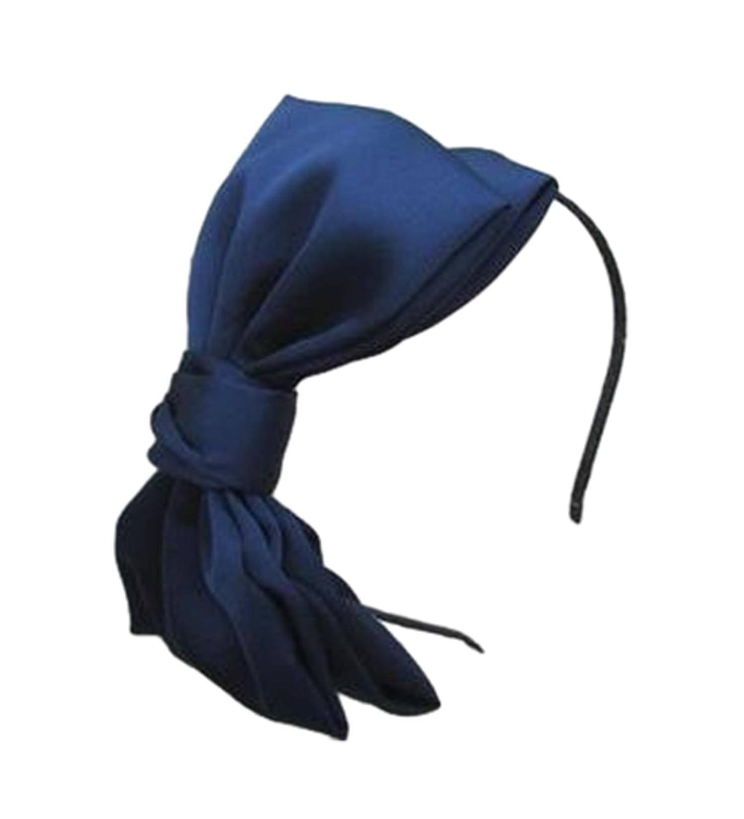 amangul Elegant Satins knot Headband Party Hairhoop Fashion Lady Headpiece Costume Accessories Female Formal Wear Headdress(Navy Blue) - Buy Online on GoSupps.com
