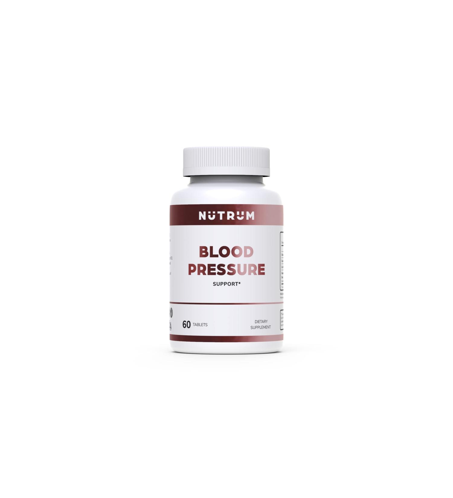Nutrum Blood Pressure Support Supplement with Hawthorn, Hibiscus, and Garlic - Promotes Healthy Cardiovascular Function - Vitamins & Herbs for Heart Health - Buy Online on GoSupps.com