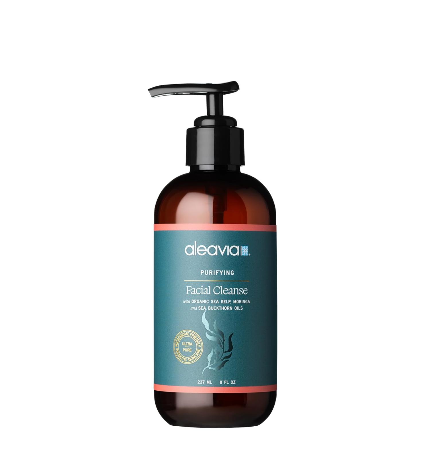 Aleavia Purifying Facial Cleanse Fragrance-Free Organic & All-Natural Prebiotic Vegan Face Wash Nourish your Healthy Skin Microbiome 8 oz. (New Formula) 8 Fl Oz (Pack of 1) - Buy Online on GoSupps.com